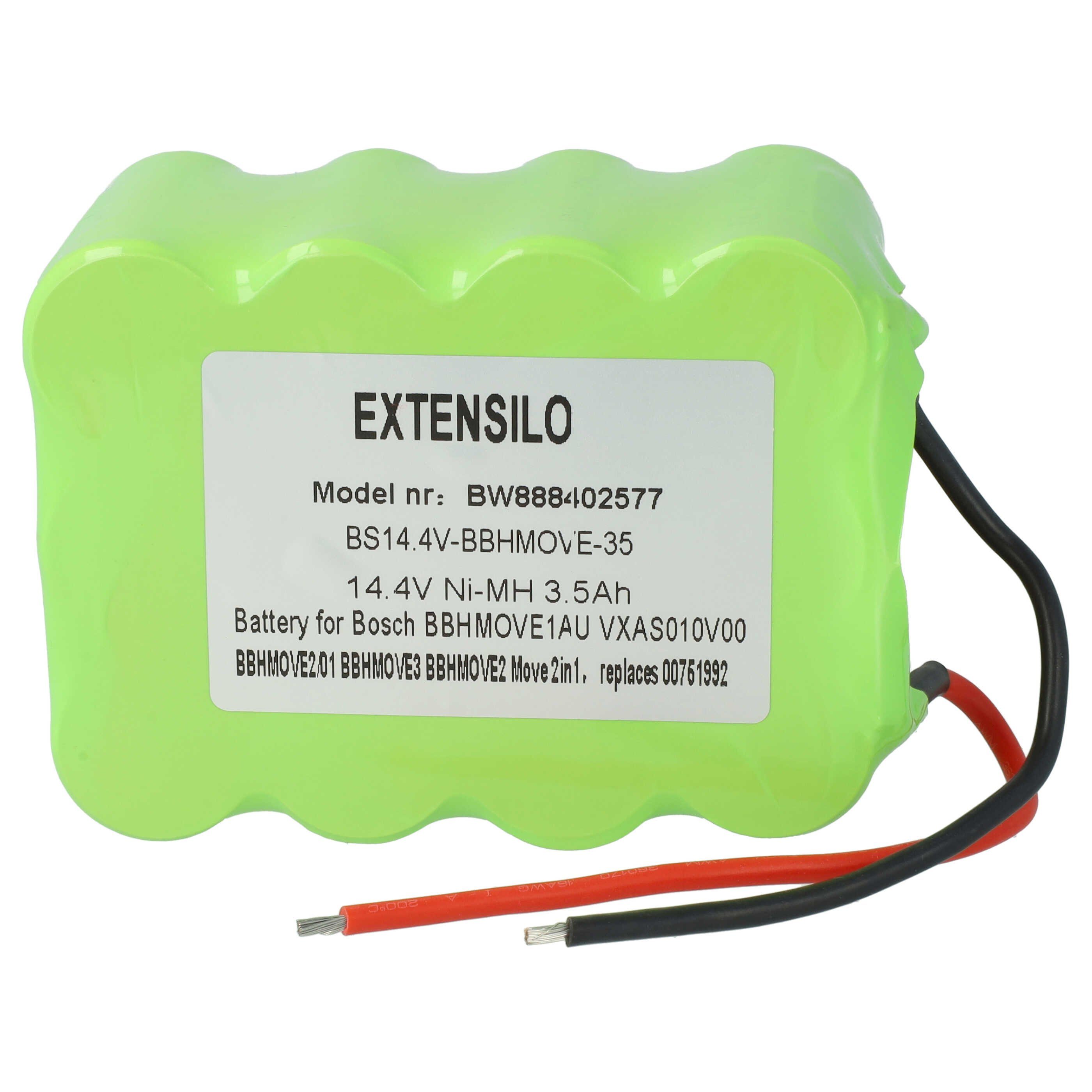 Extensilo Akku passend für Shark SV726N (14.4V), SV726N, Sweeper SV70 Staubsauger-Akku Akku NiMH 3500 mAh (14,4 V, 1 St), Leistungsfähiger Austausch-Akku für Ihren Staubsauger