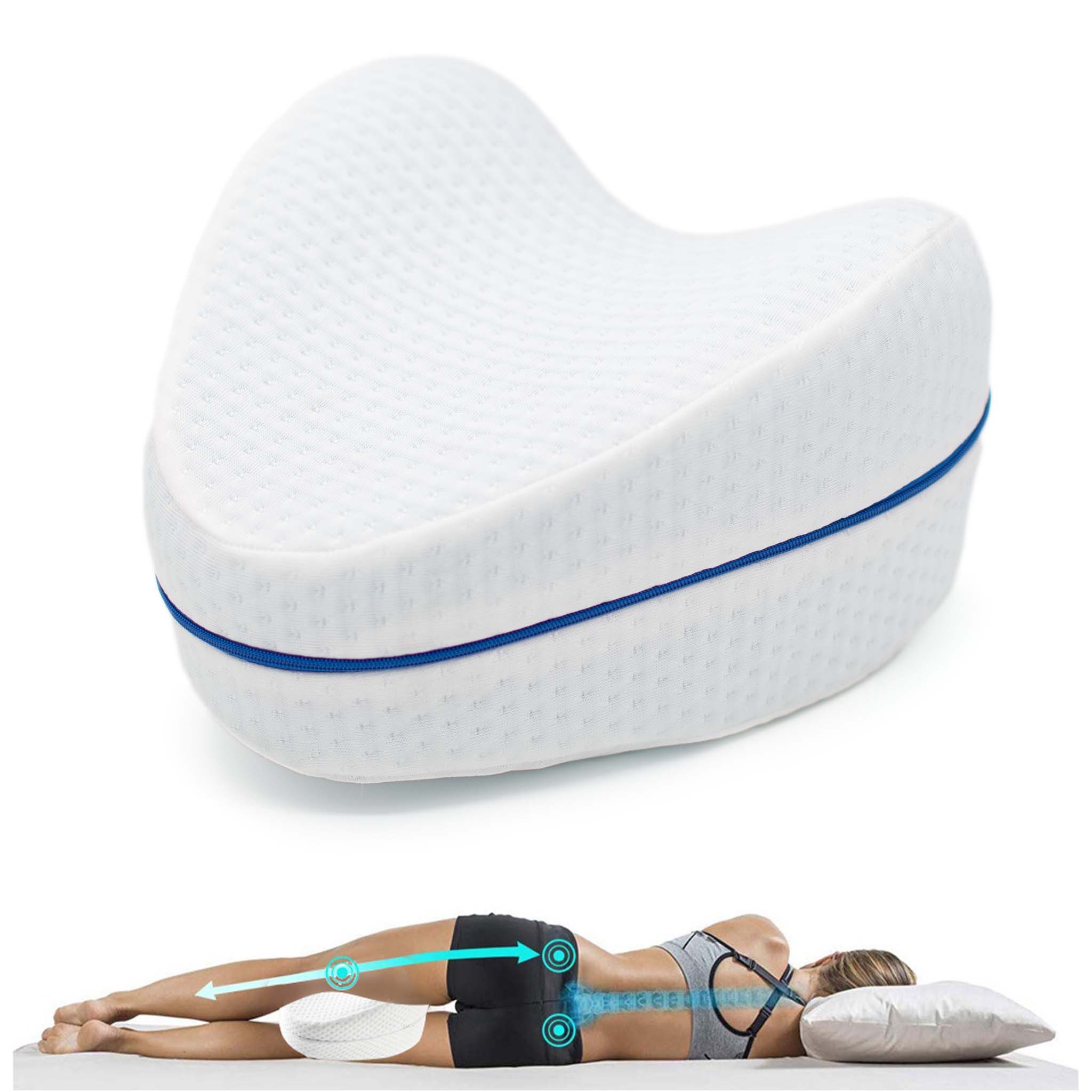 shapevital.de Beinruhekissen SHAPEVITAL Kniekissen Vital-Dream für erholsamen Schlaf auf der Seite, entlastet die Hüfte, hautfreundlich und atmungsaktiv