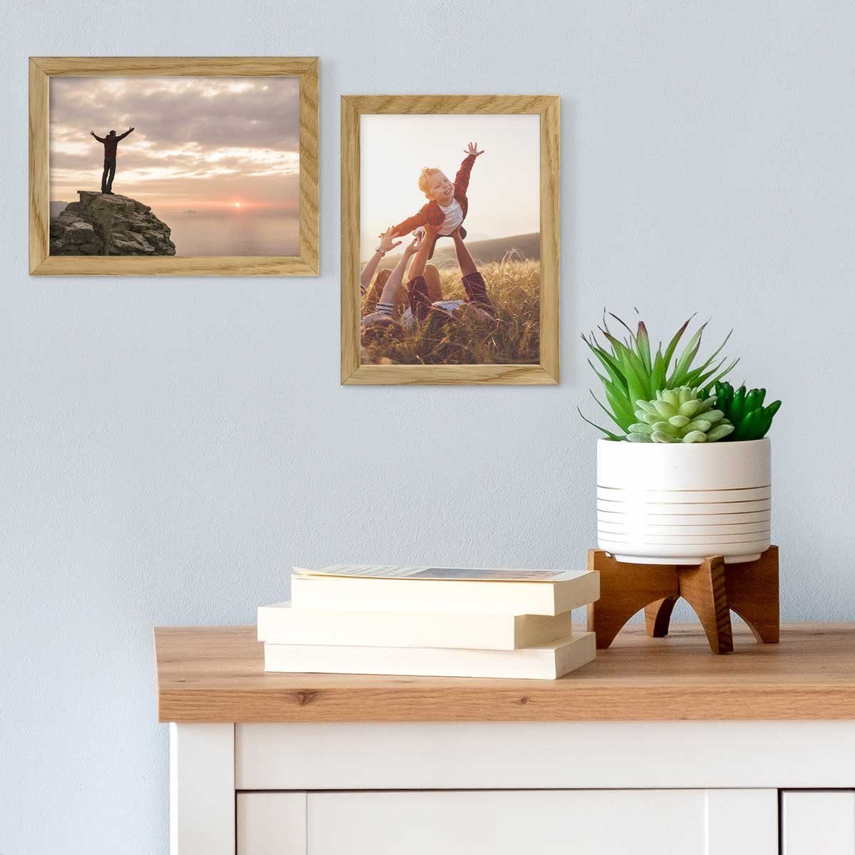 PHOTOLINI Bilderrahmen 2er Set Massivholz-Rahmen Modern günstig online kaufen