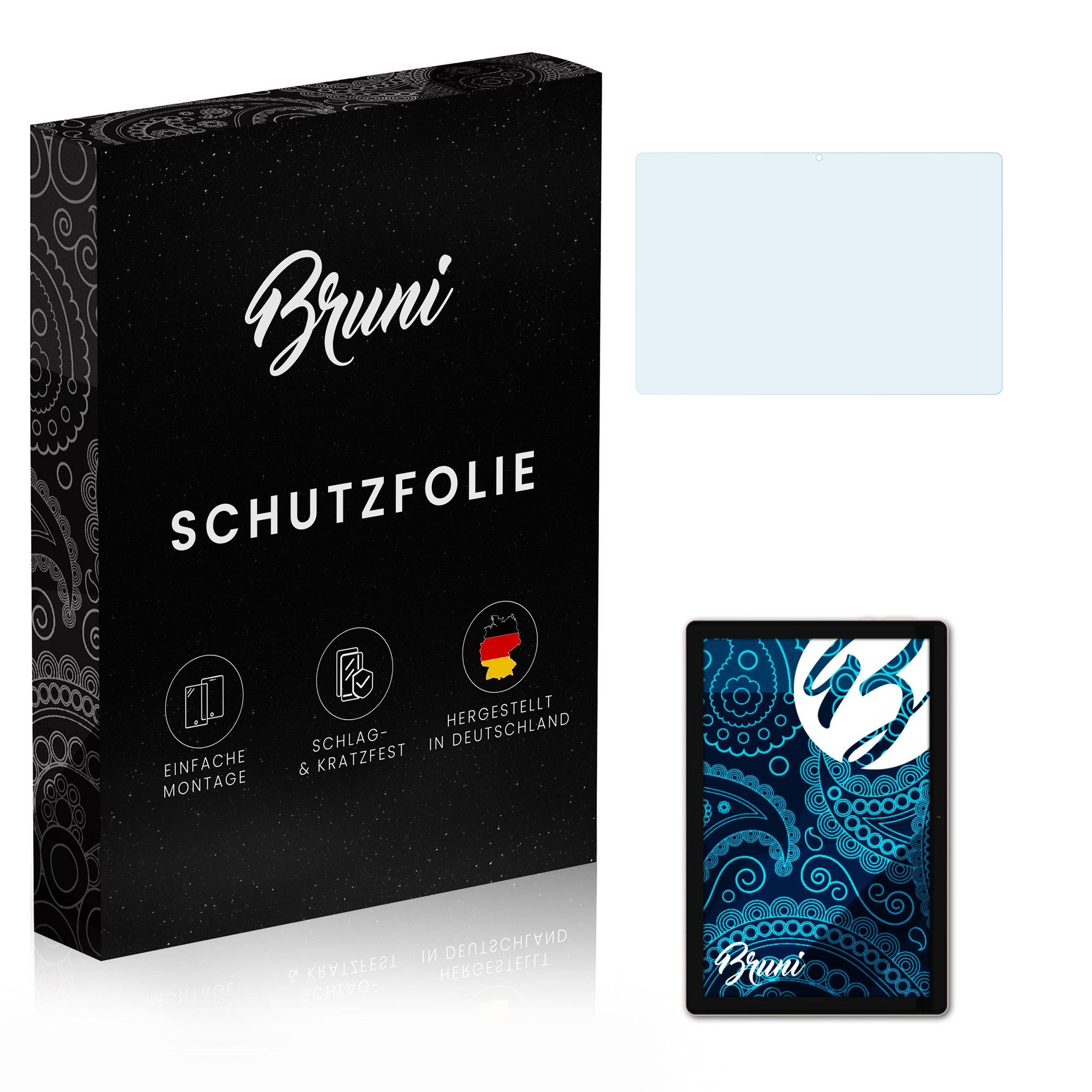 Bruni Schutzfolie Glasklare Displayschutzfolie für Doogee U10 Pro, (2 Folien), praktisch unsichtbar