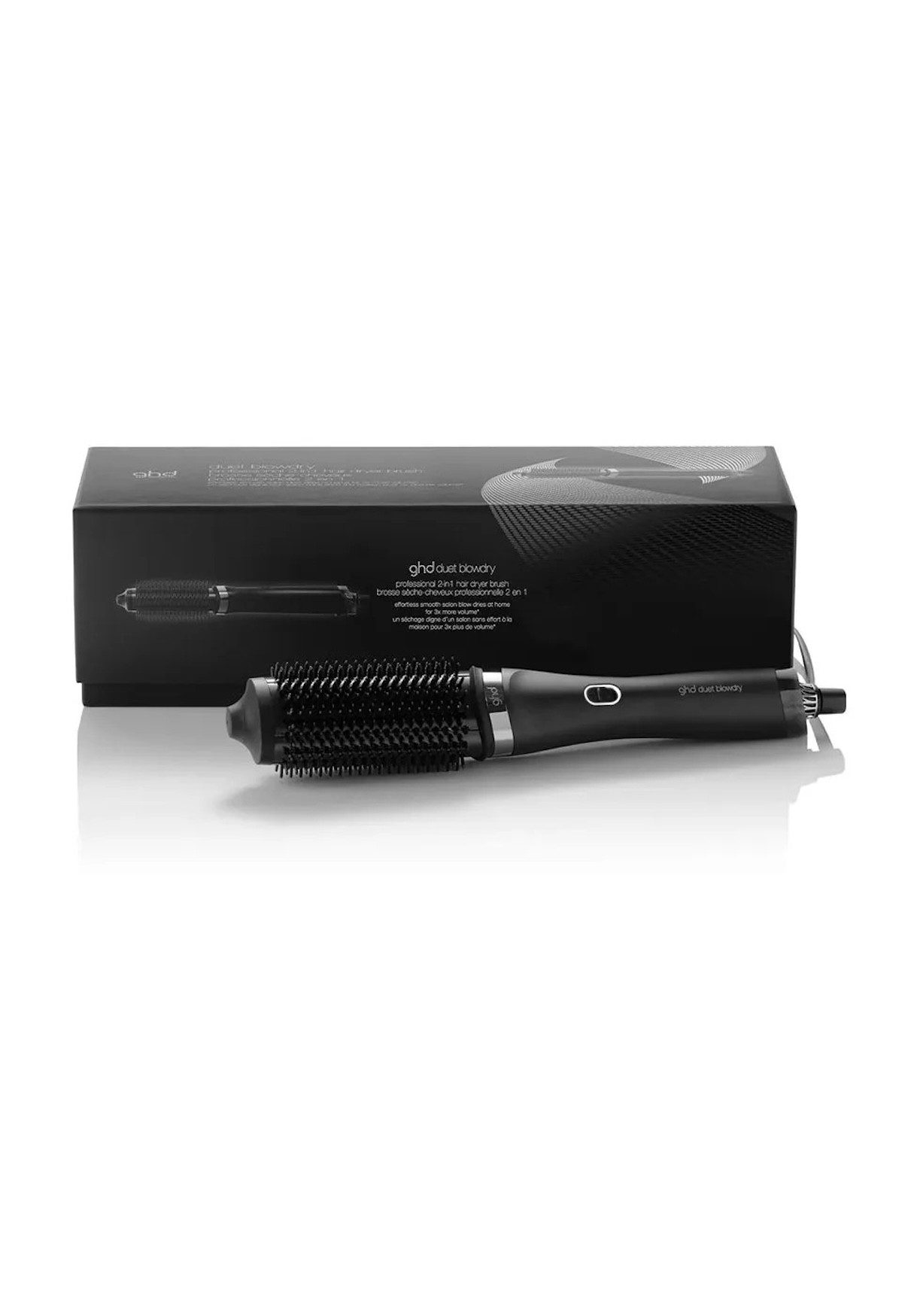 GHD Elektrohaarbürste GHD Duet Blowdry Rundbürsten Föhn schwarz, Effiziente Wärme- und Luftstromsteuerung