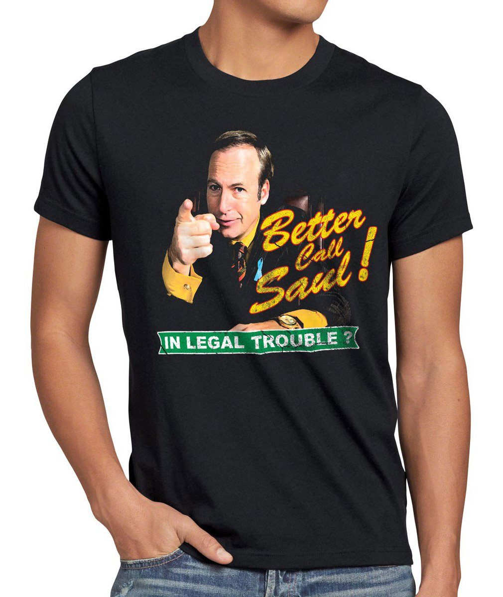 style3 Print-Shirt Herren T-Shirt Better call Saul Goodman breaking heisenberg walter bad white tee schwarz