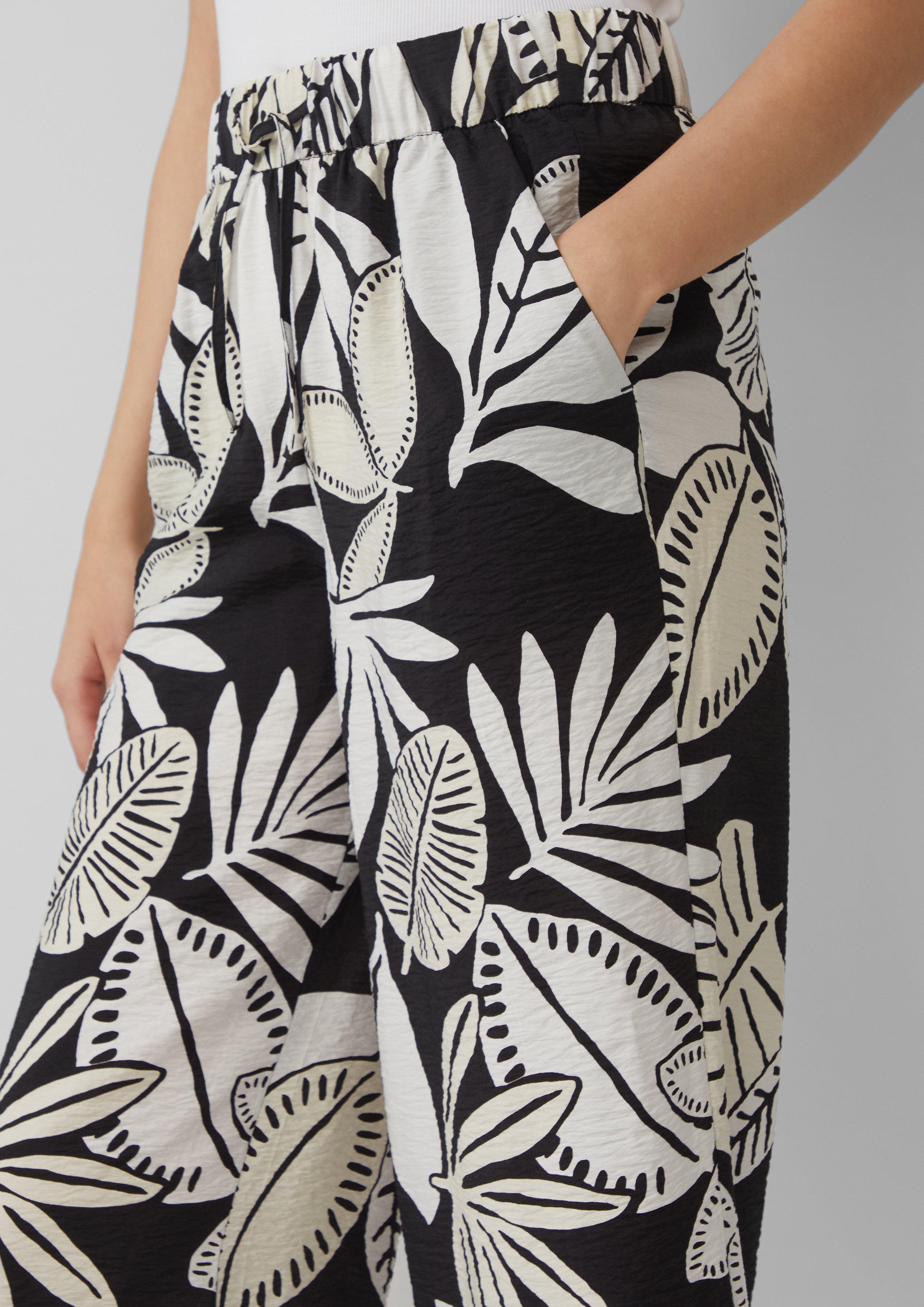 s.Oliver 3/4-Hose Strukturierte Culotte aus Viskosemix günstig online kaufen