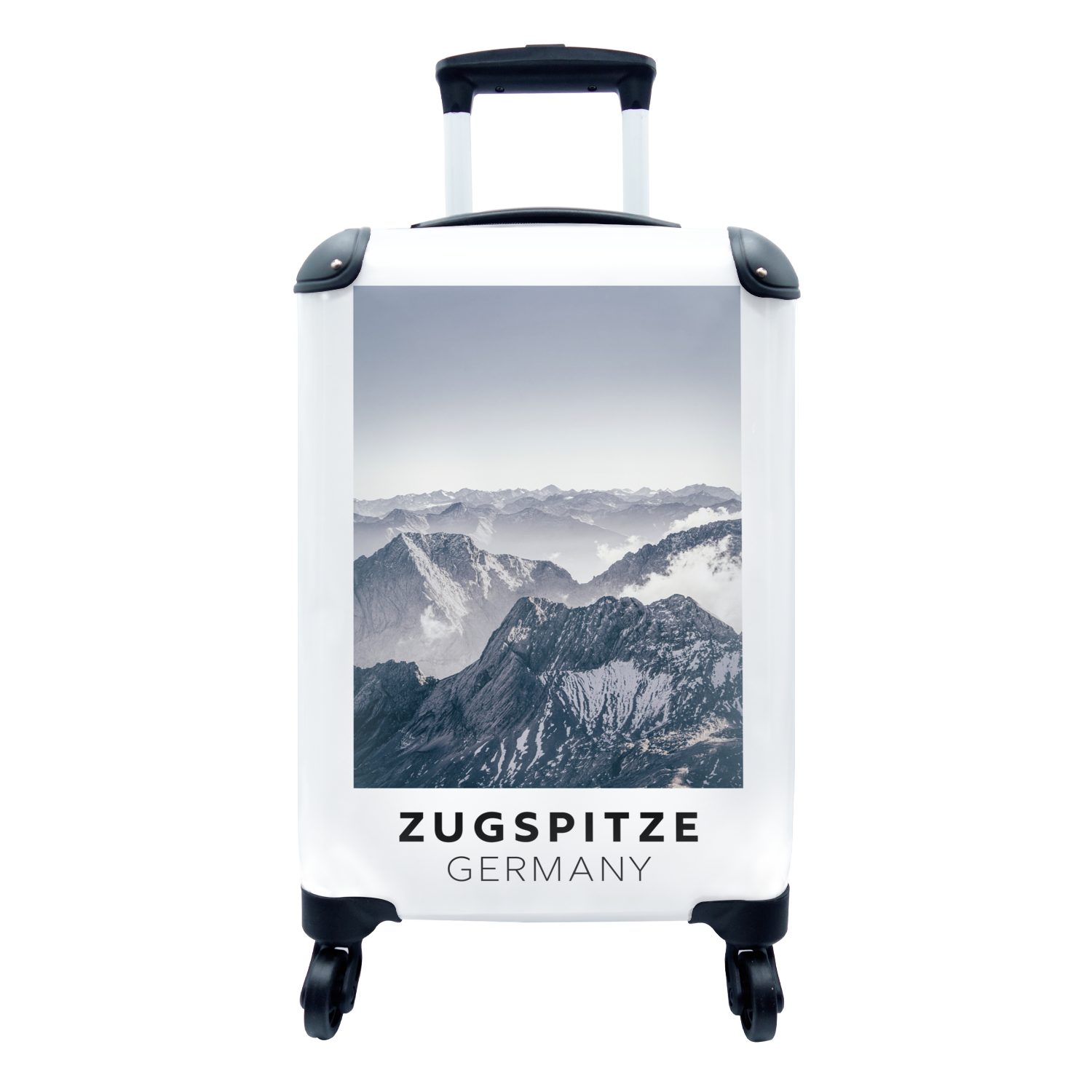 Handgepäck 4 Handgepäckkoffer Reisetasche Berge für - Deutschland Ferien, Schnee, - Reisekoffer Trolley, rollen, Rollen, mit MuchoWow
