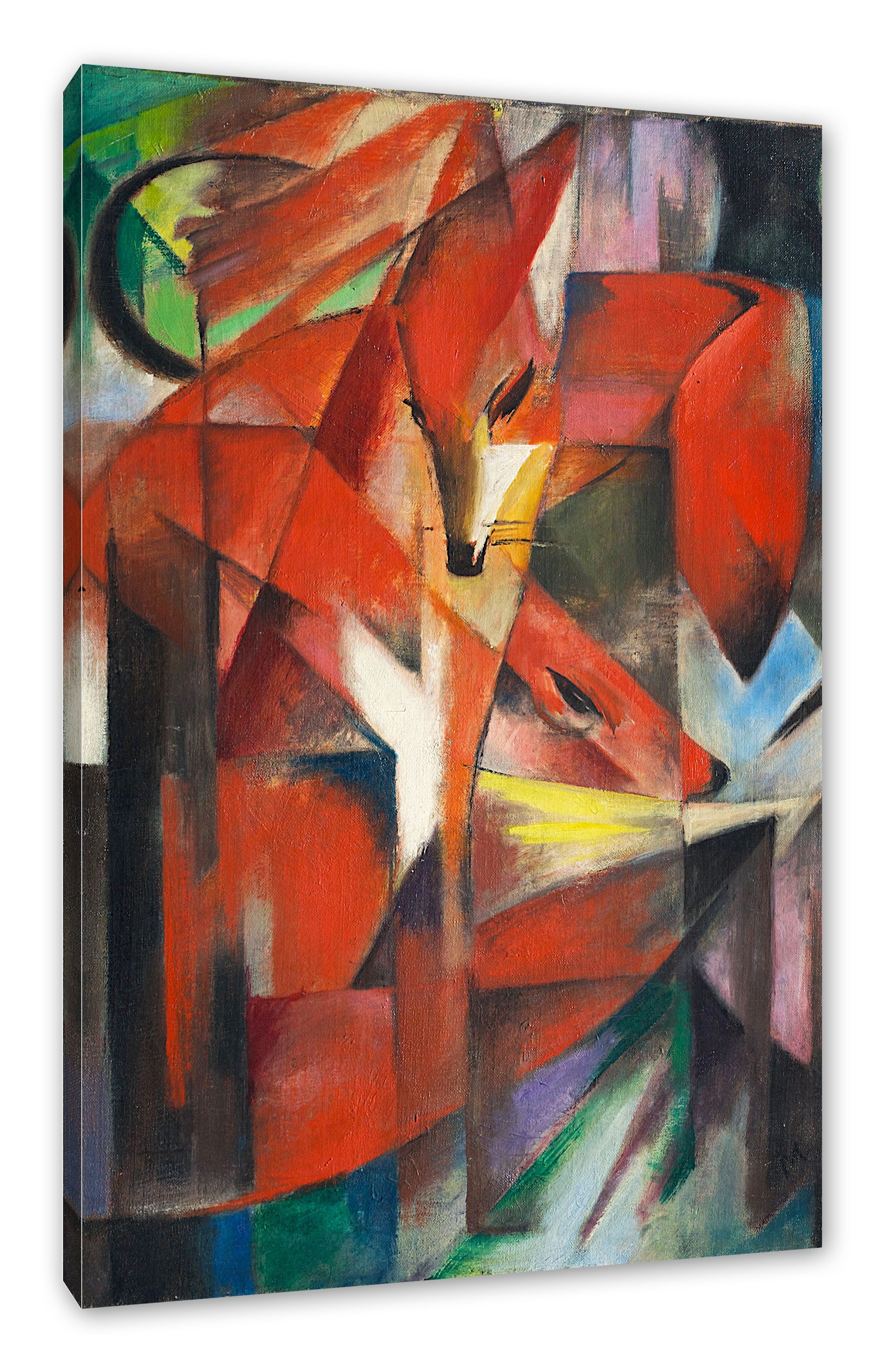 Pixxprint Leinwandbild Franz Marc - Füchse, Franz Marc - Füchse (1 St), Leinwandbild fertig bespannt, inkl. Zackenaufhänger