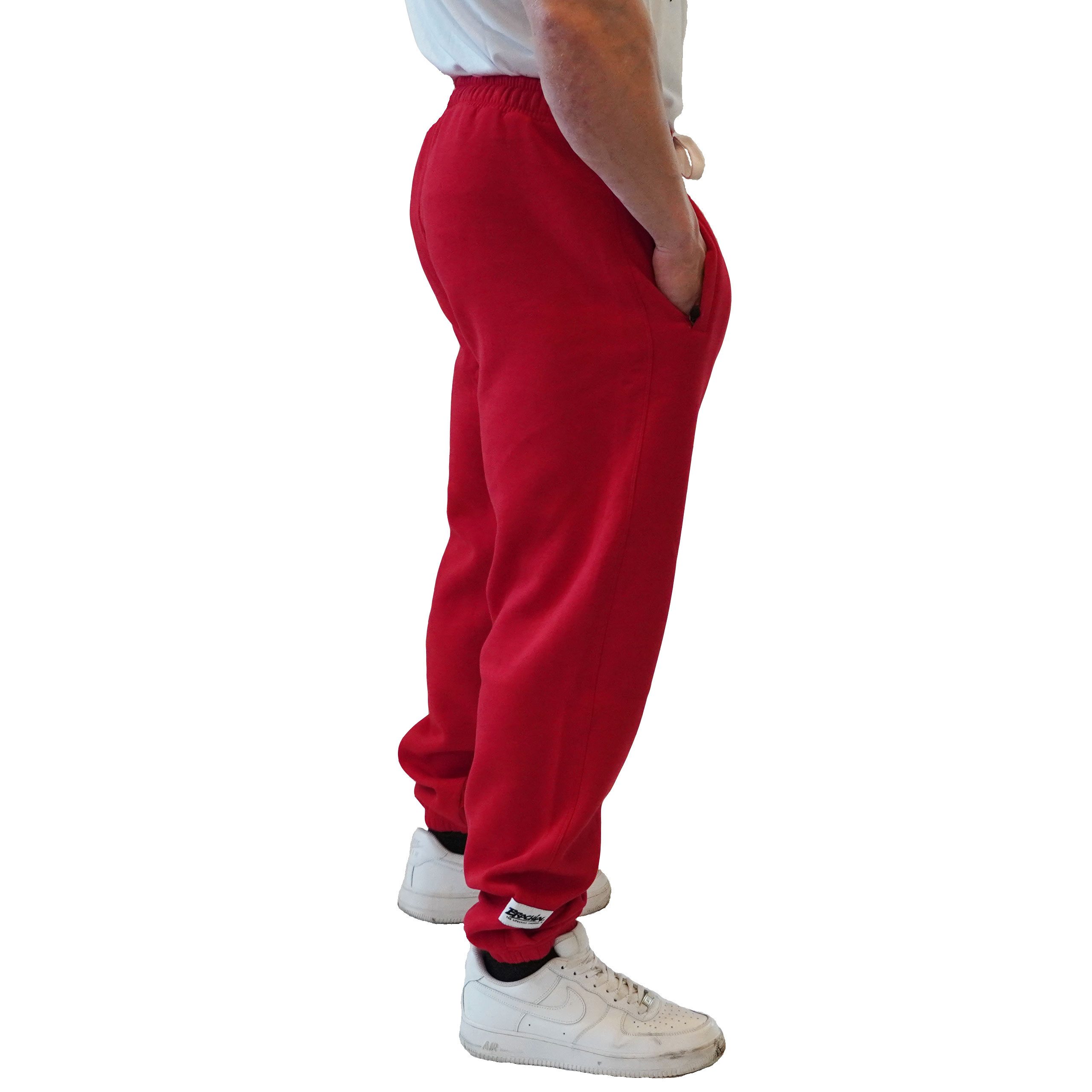 BRACHIAL THE LIFESTYLE COMPANY Sporthose Brachial Sporthose "BTLC" vorne rot/weiss