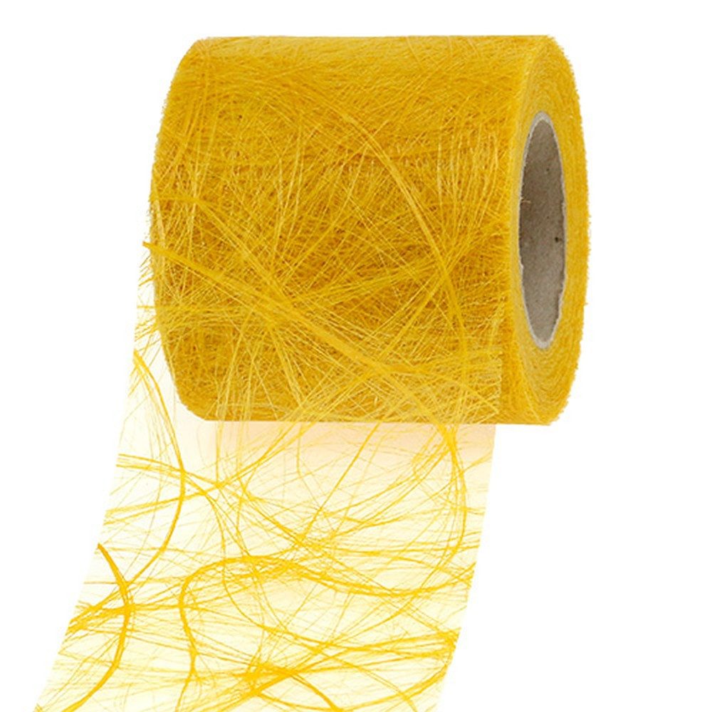 Florists Products Tischläufer Vlies 8cm x 25m Gelb - Deko-Band, Faserseide, reißfest
