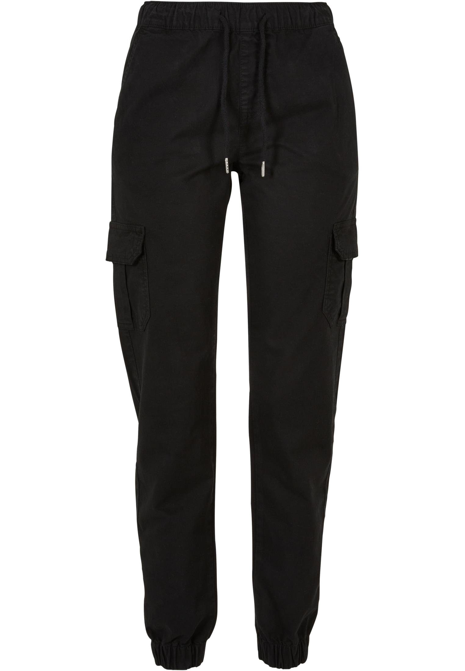 URBAN CLASSICS Cargohose Damen Ladies High Waist Cargo Jogging Pants (1-tlg) black | Cargohosen