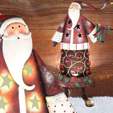 etc-shop LED Dekolicht, 2er Set Weihnachts Männer Dekorsteine Steh Leuchte Lampe Christmas