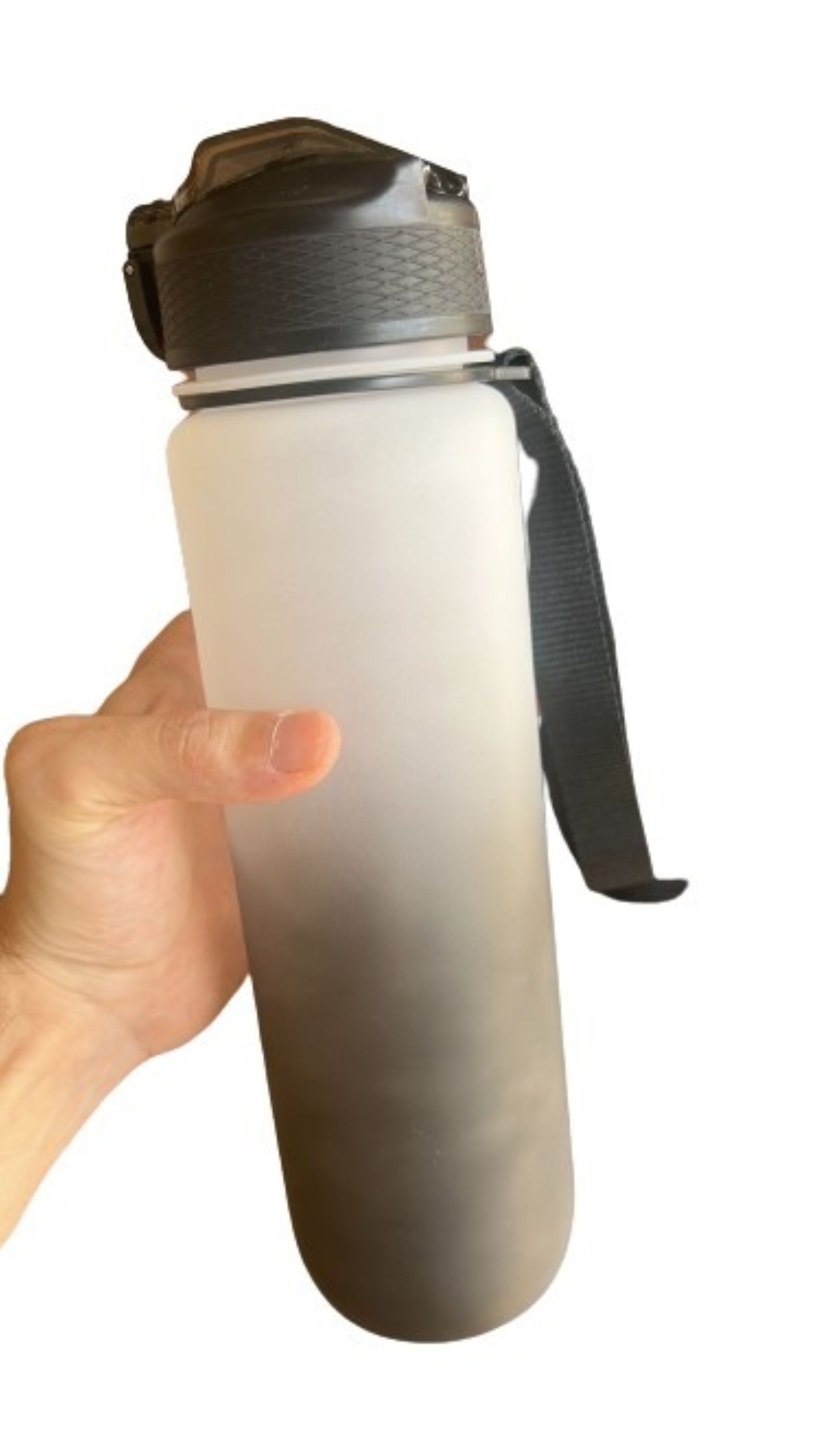 Botells Trinkflasche 1 Liter Sport-, Wasserflasche, Motivation Trink-Skala,  Strohhalm, Sport, Schule, Reisen, Ausflug, leicht, auslaufsicher,  motivierend