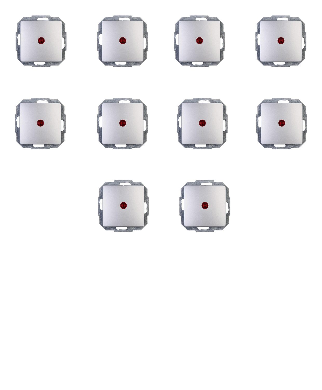 Kopp Schalter Paris Kontrollschalter [10ERPACK] (10-St), Schalterserie Ruhekontakt Rahmen