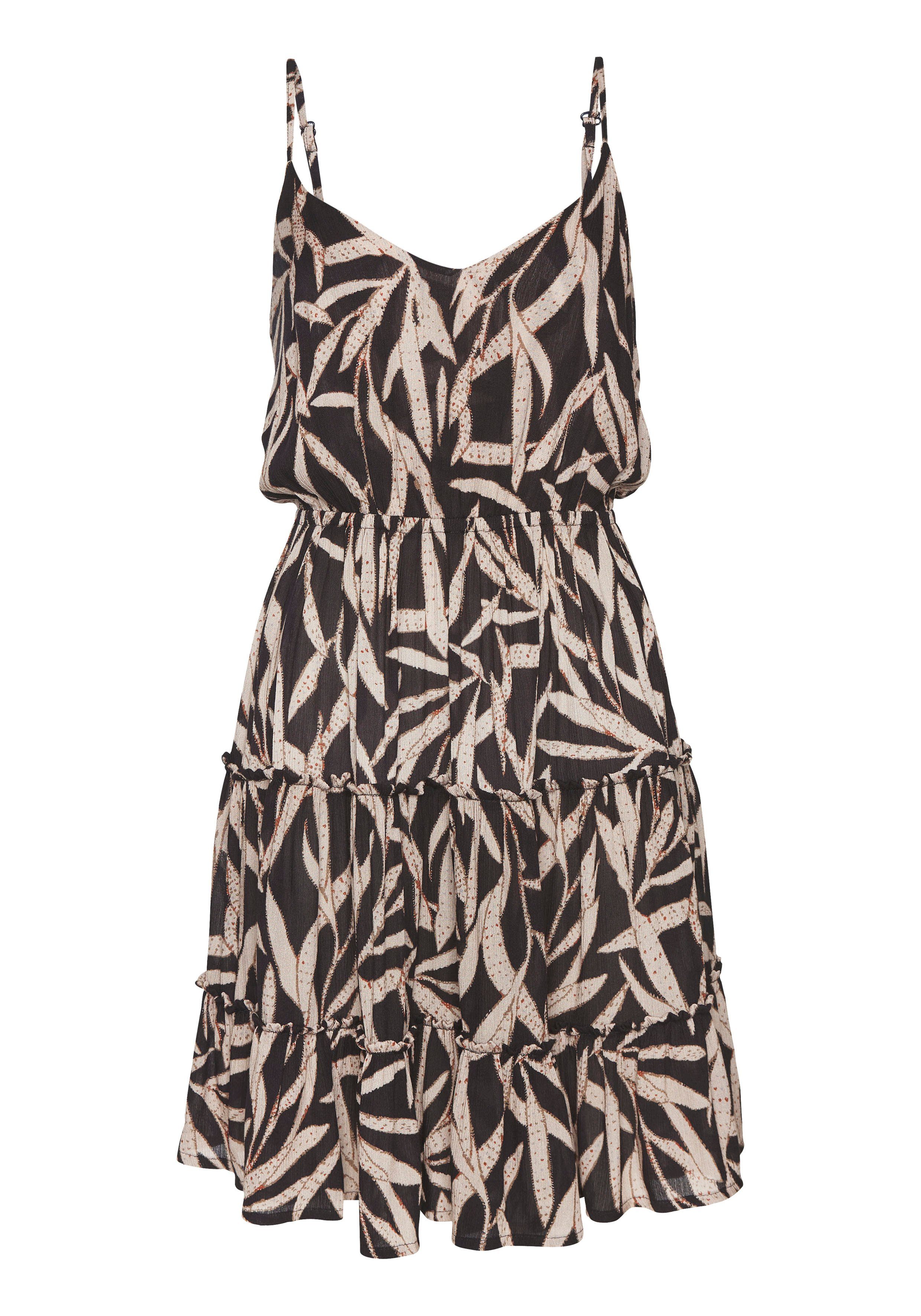 s.Oliver Sommerkleid mit Alloverdruck, luftiges Strandkleid mit Volant günstig online kaufen