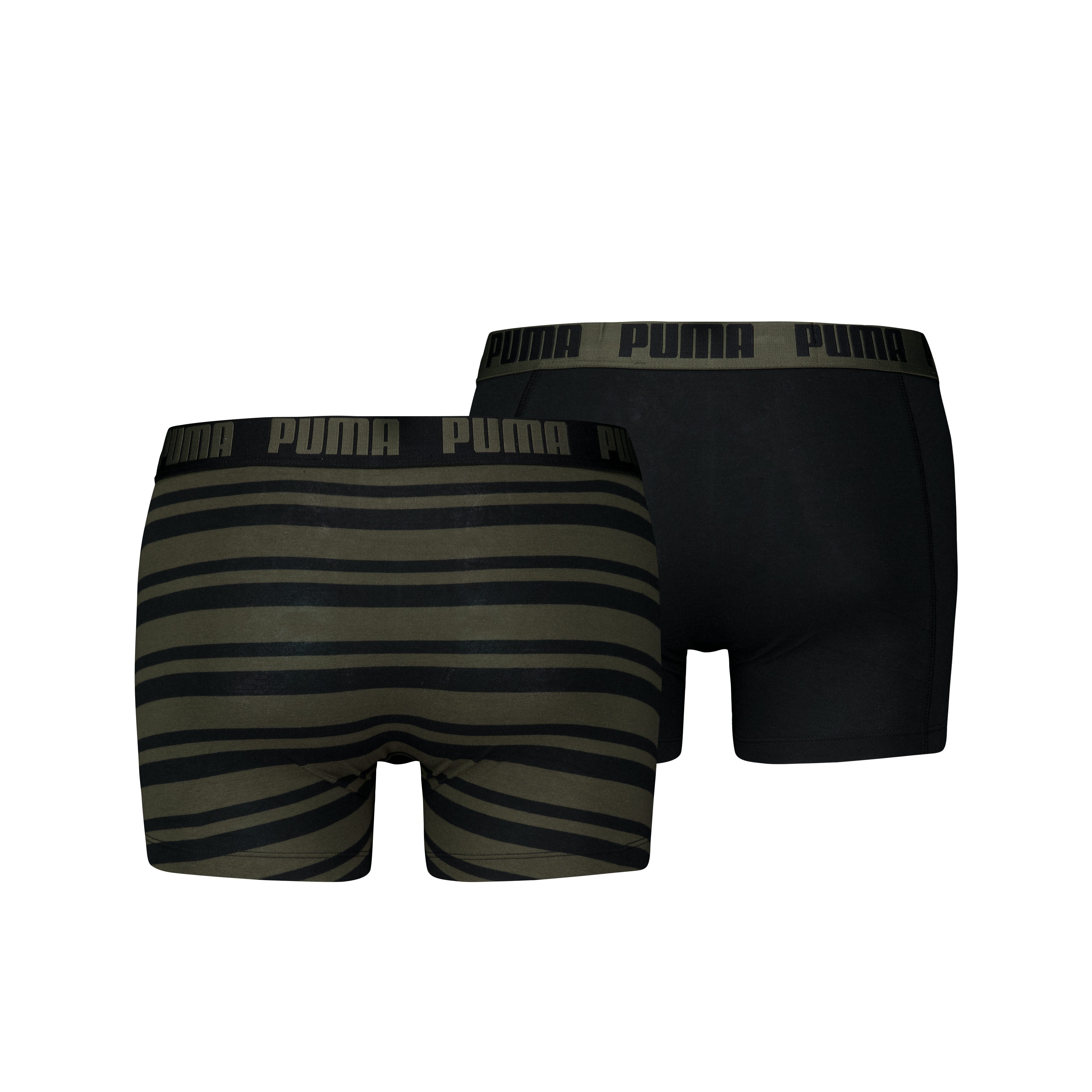 PUMA Boxershorts PUMA MEN EVERYDAY PLACED LOGO BOXERS 2P (Packung, 2er Pack) mit Logo Webbund