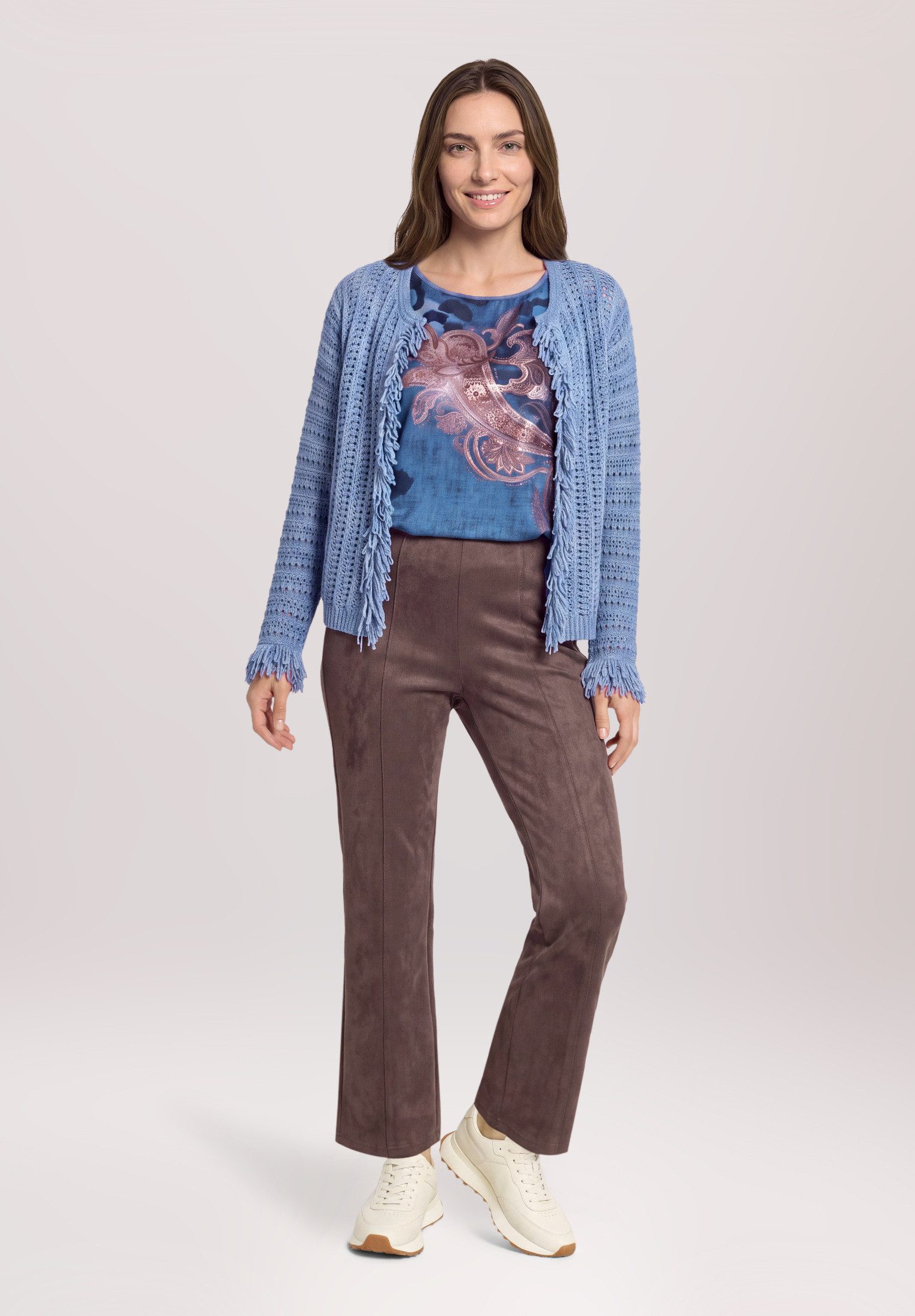 Betty Barclay Lederimitathose Damen mit elastischem Bund