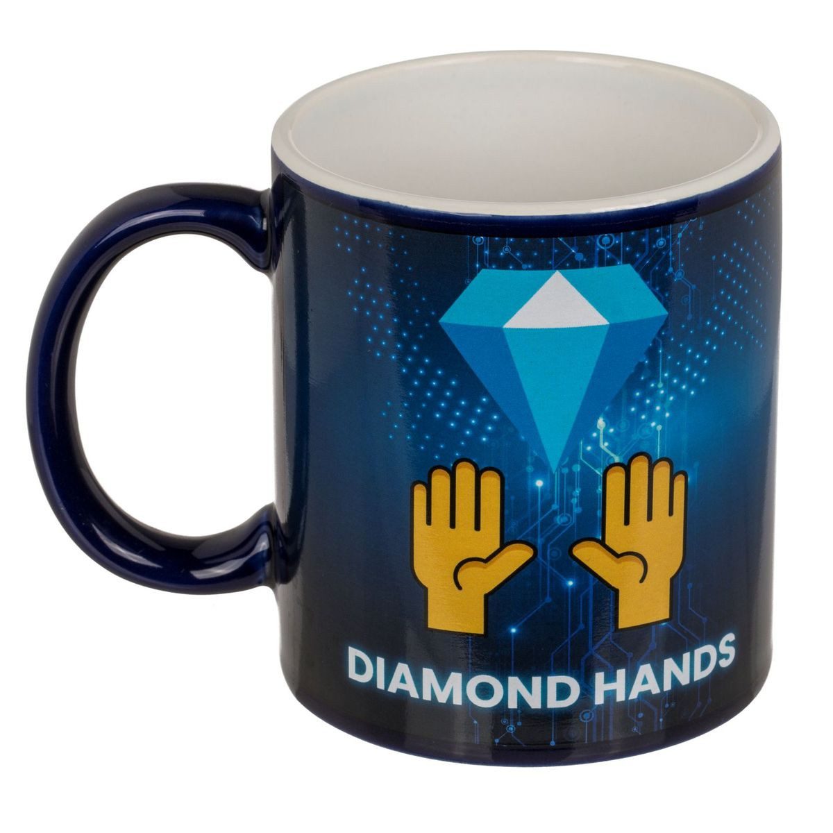 Out of the Blue Tasse Krypto- & Trading Kaffebecher "Diamond Hands" 300 ml im Geschenkkarton, 1-tlg., Steingut, lebensmittelecht