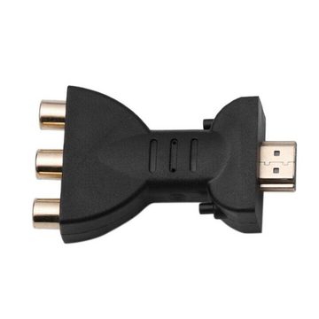 GelldG HDMI-Stecker auf 3 Cinch-Buchse Komposite Audio Adapter HDMI-Adapter
