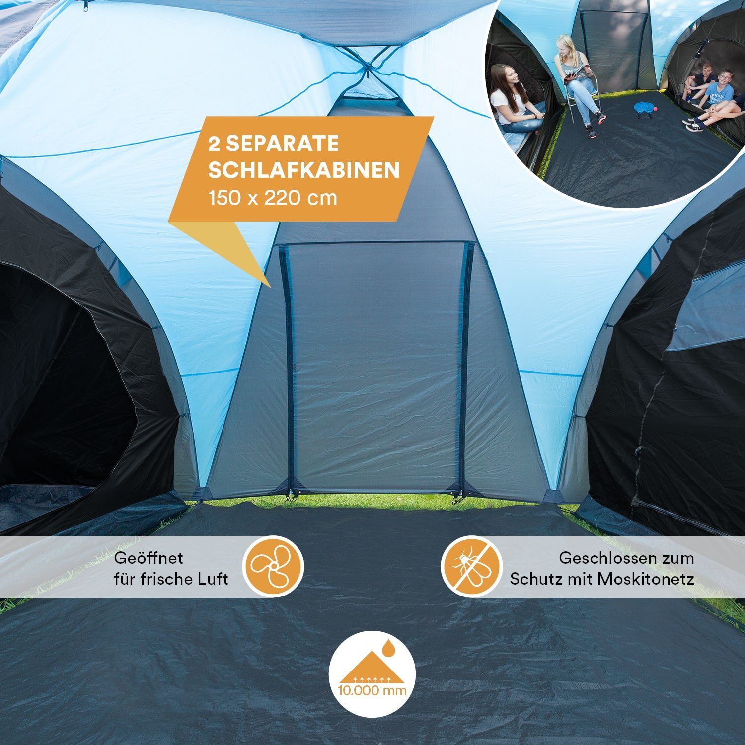 Skandika Kuppelzelt 4 Zelte, 4 Personen: Personen Version Hammerfest Standard