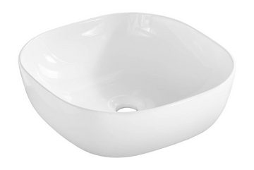 einfachgutemoebel Waschtisch-Set Badezimmer Waschplatz Blanchette 80cm, mit Regalfach, weiß-eiche, (Badmöbel Set, 1-St., Waschtisch Unterschrank mit Becken)