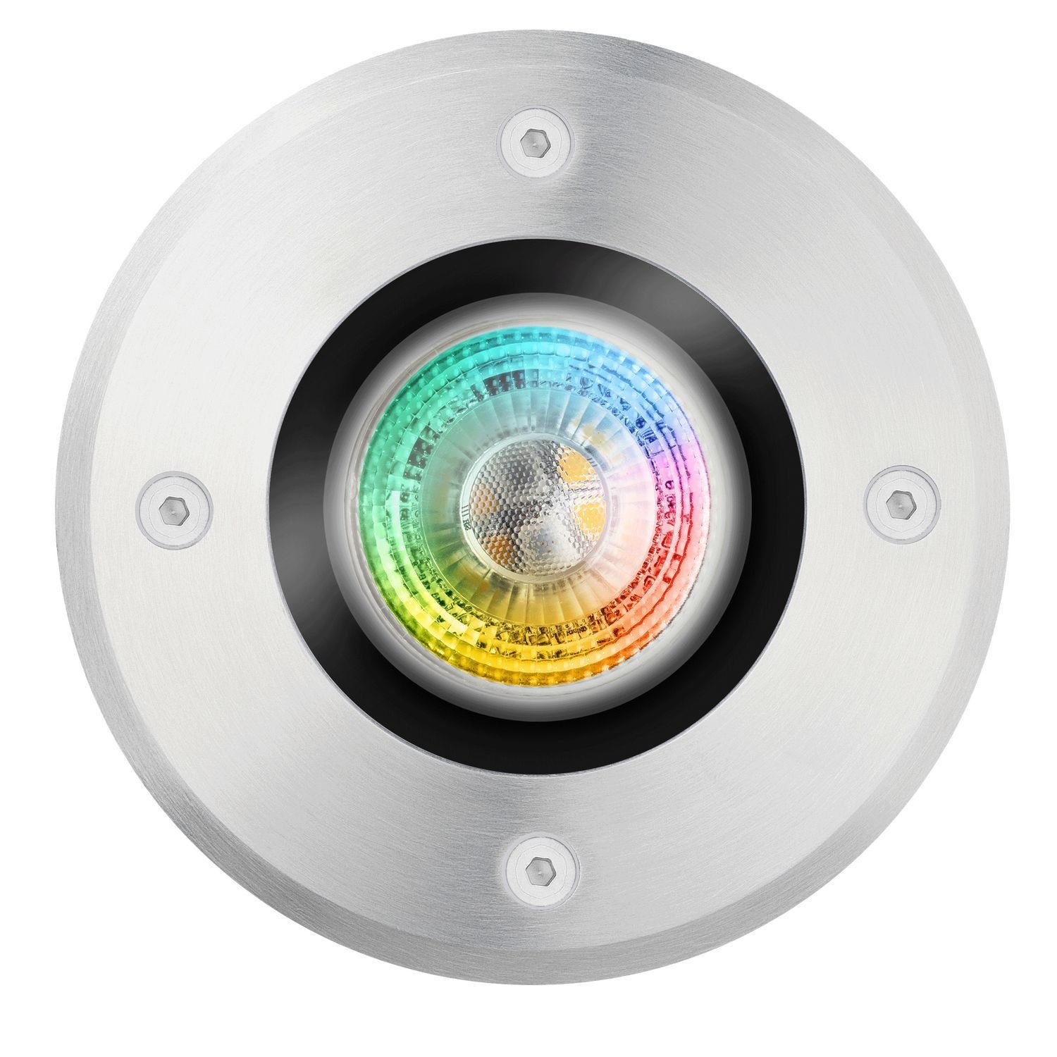 Warmweiss - RGB Fernbedienung Einbaustrahler Set Bodeneinbaustrahler RGB LEDANDO LED LED - + mit
