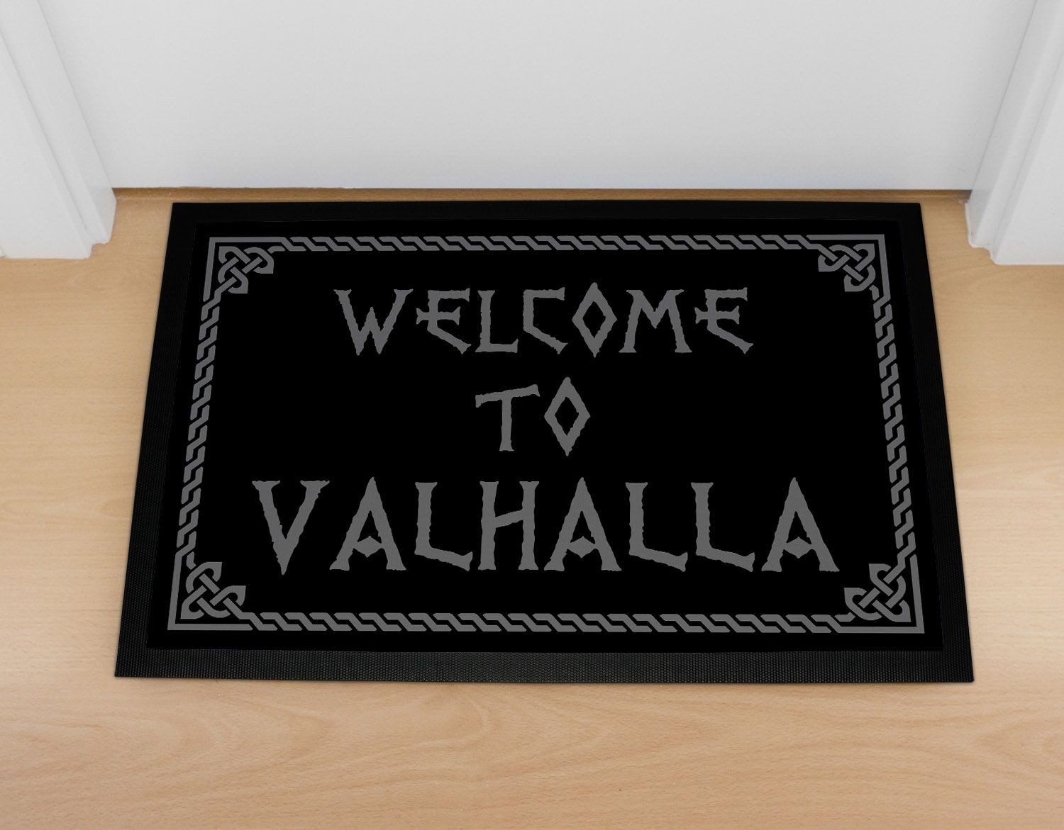 MoonWorks Fußmatte Fußmatte mit Spruch Welcome to Valhalla Wikinger Viking Willkommen, rechteckig – Bild 2 von 5