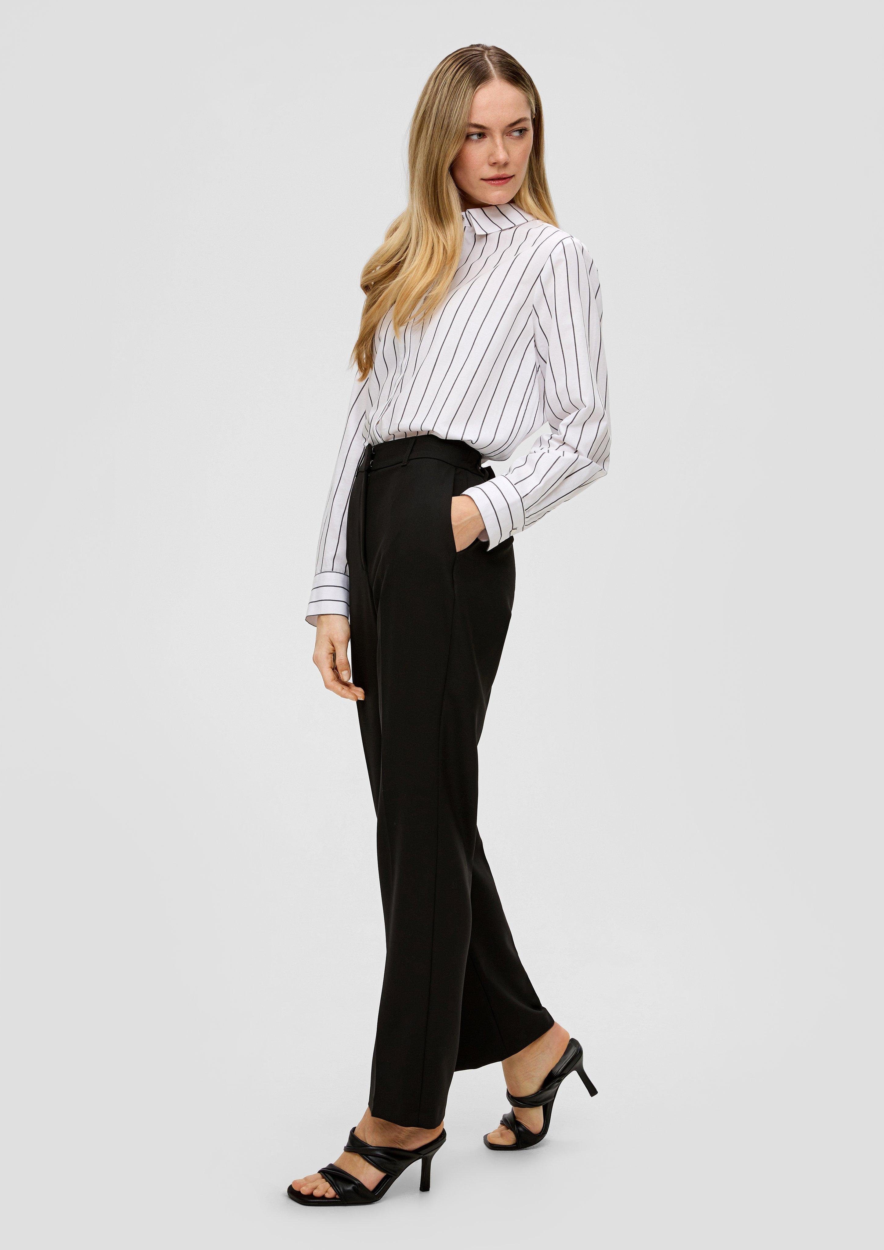 s.Oliver BLACK LABEL Stoffhose Straight-Leg-Hose aus günstig online kaufen