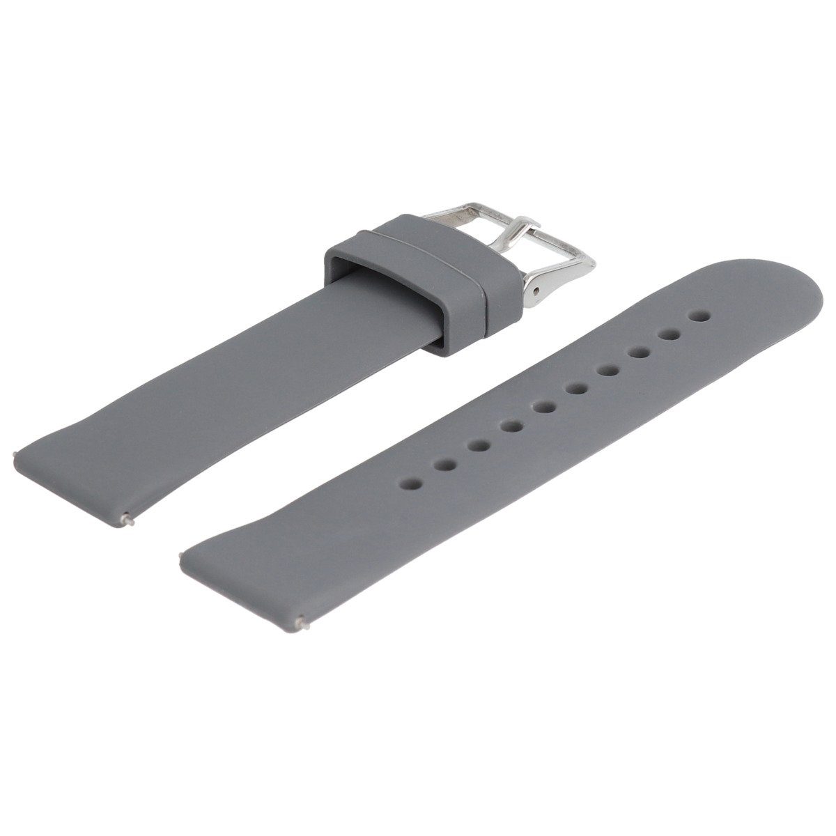 MARBURGER Uhrenarmband 22mm Silikon Fitness Smartwatch XS Extra Kurz Grau