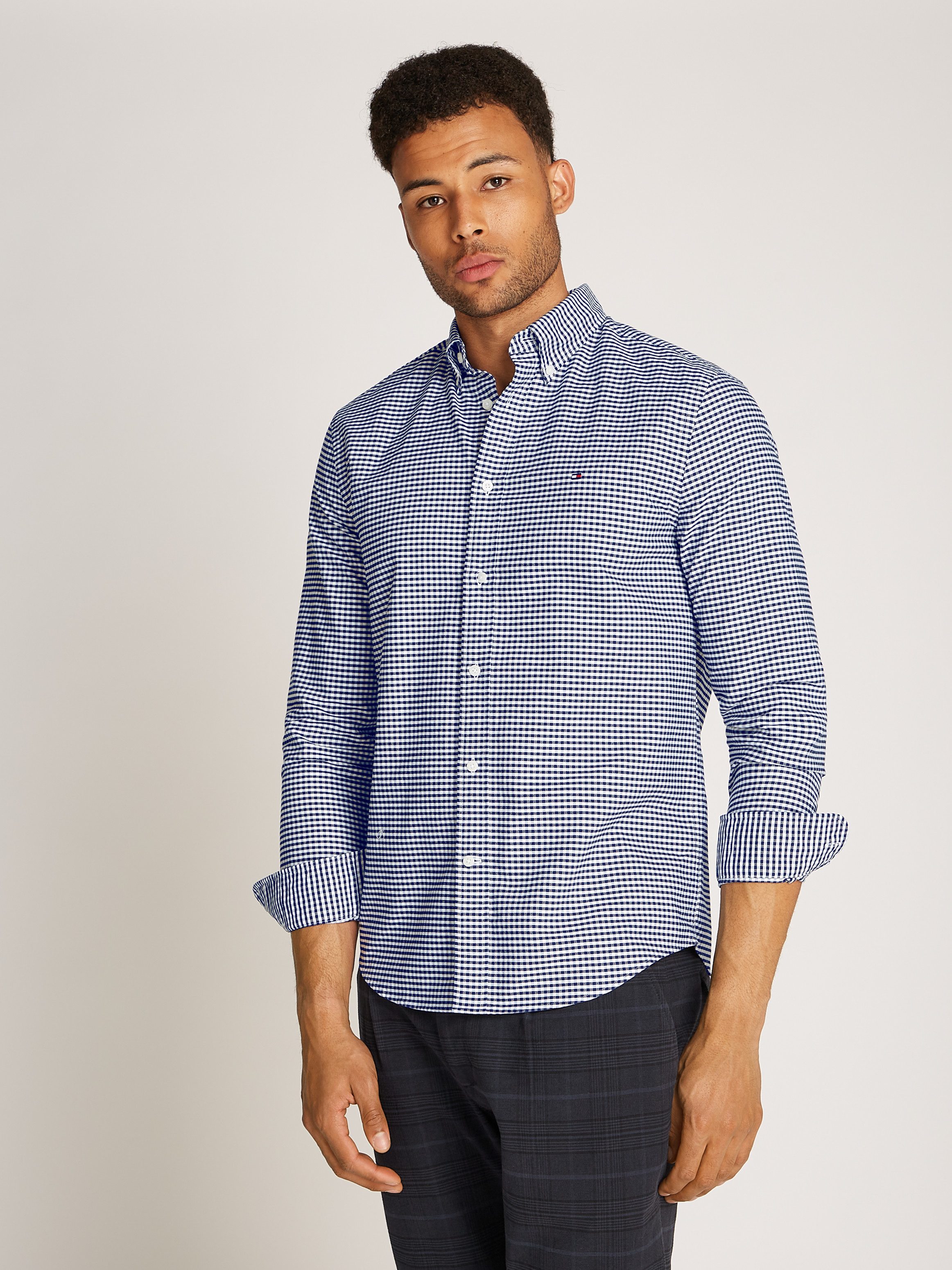 Tommy Hilfiger Langarmhemd HERITAGE OXFORD GINGHAM günstig online kaufen