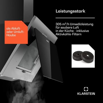Klarstein Deckenhaube Serie CGCH3-Alessia-60SS+B Alessia, Kopffreihaube head -free Abluft Umluft LED