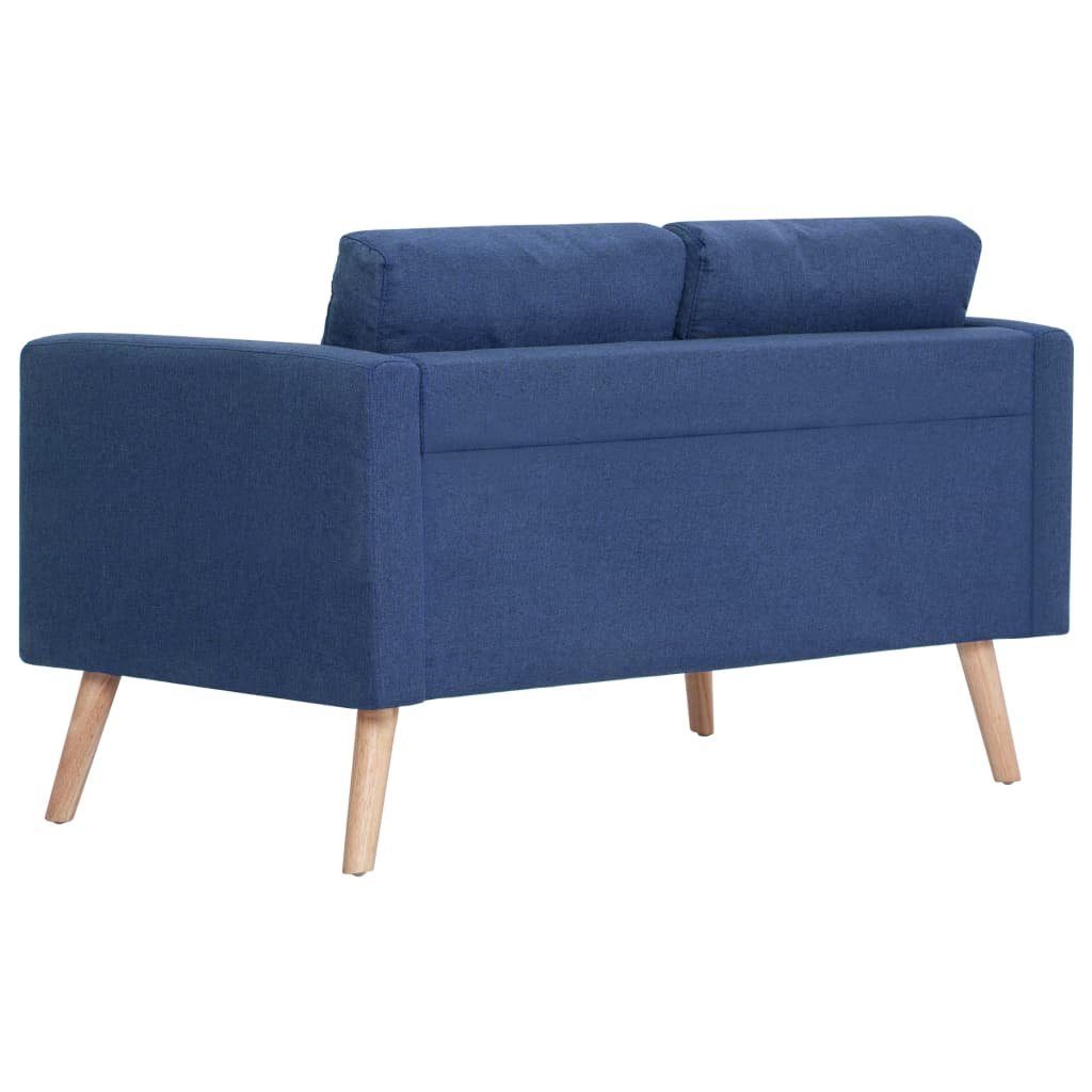 Blau 2-Sitzer-Sofa Sofa vidaXL Stoff