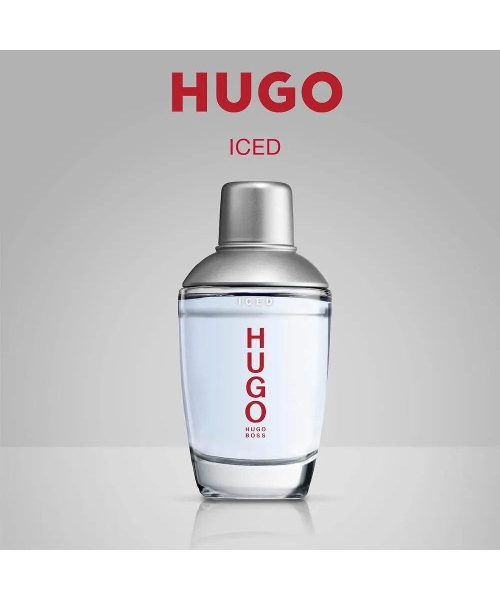 BOSS Eau de Toilette Hugo Boss HUGO Iced Eau de Toilette (75ml), 1-tlg., Erfrischender, männlicher und aromatischer Duft