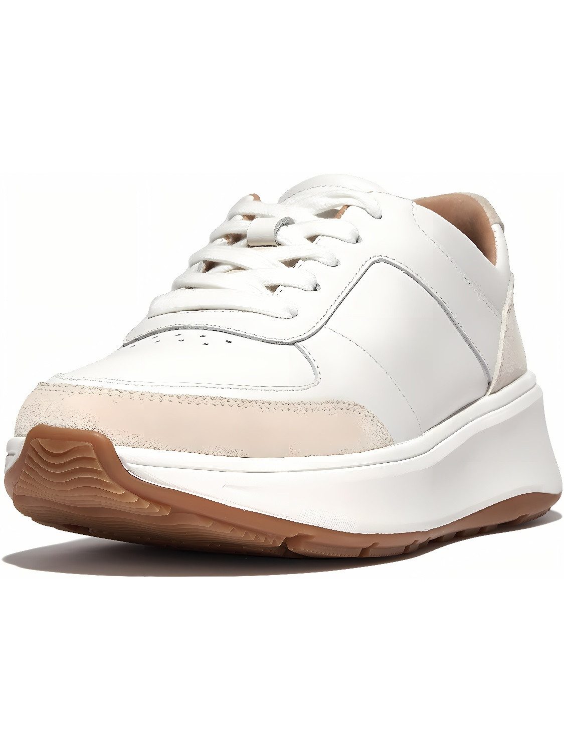 Fitflop F-Mode Leather/Suede Flatform Sneakers Sneaker