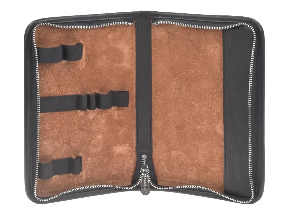 Sonnenleder Schreibgeräteetui Hauff, Stiftetui, Federtasche, süddeutsches Rindleder