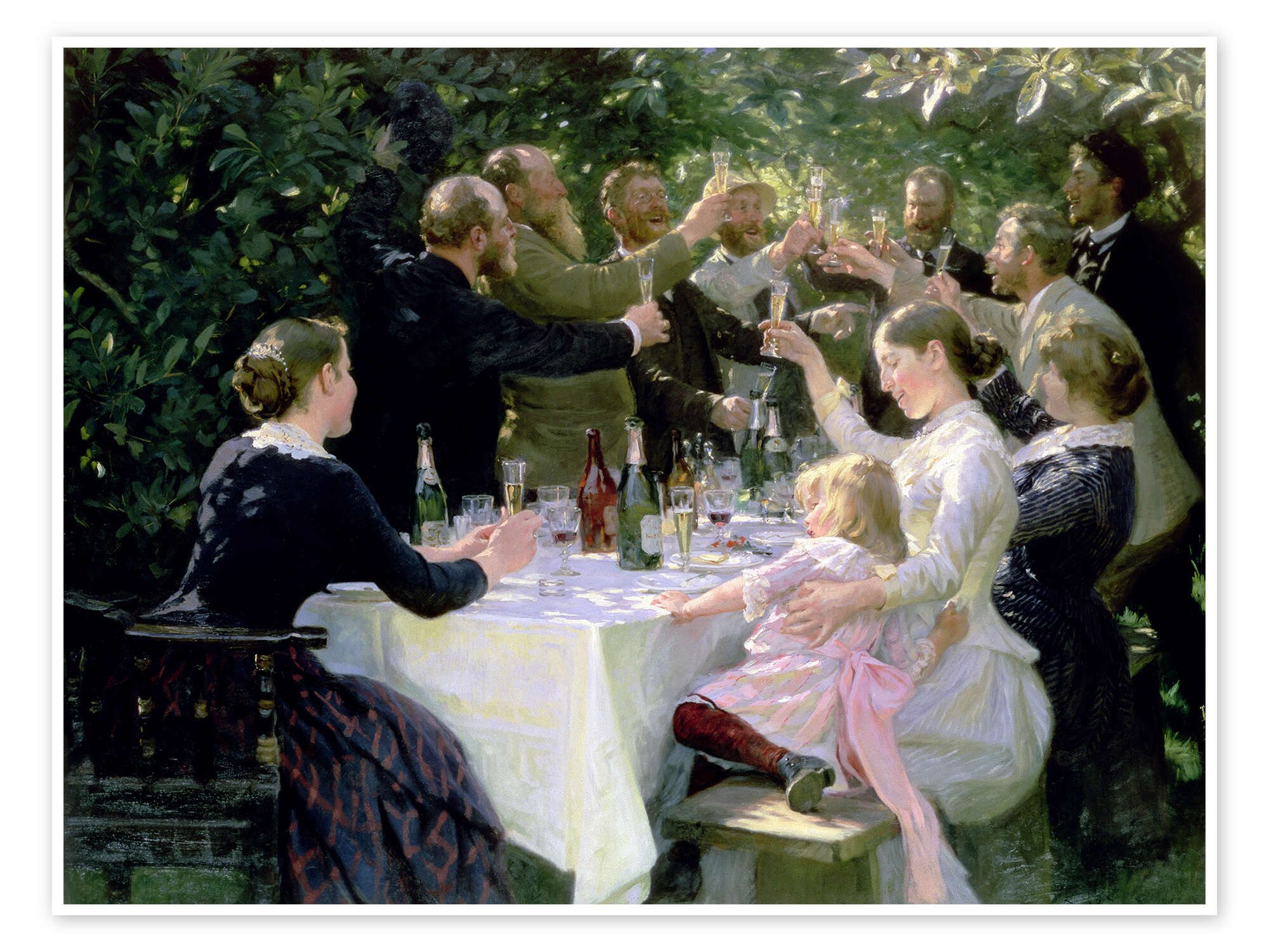 Posterlounge Wandbild Hip, Hip, Hurra!, Peder Severin Krøyer, erhältlich als Poster, Leinwandbild, Wandsticker oder Acrylglasbild