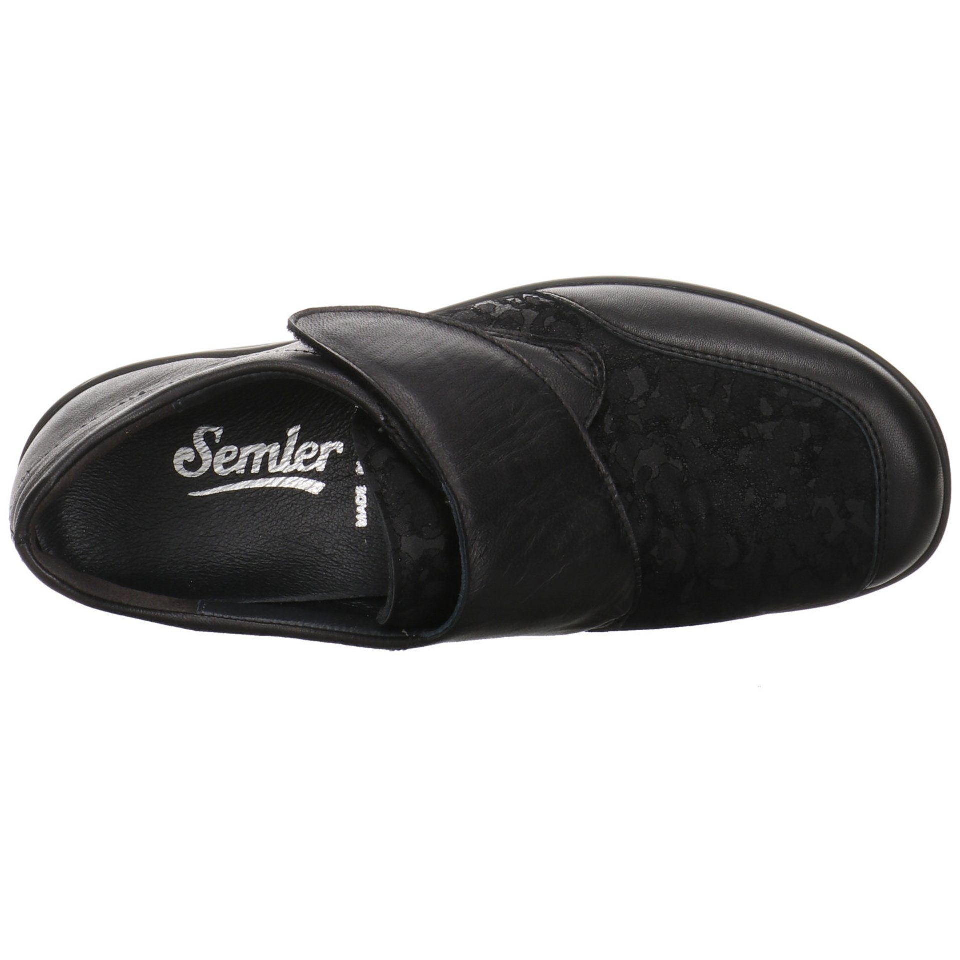 Damen Birgit Slipper Schuhe Semler Leder-/Textilkombination Slipper Slipper