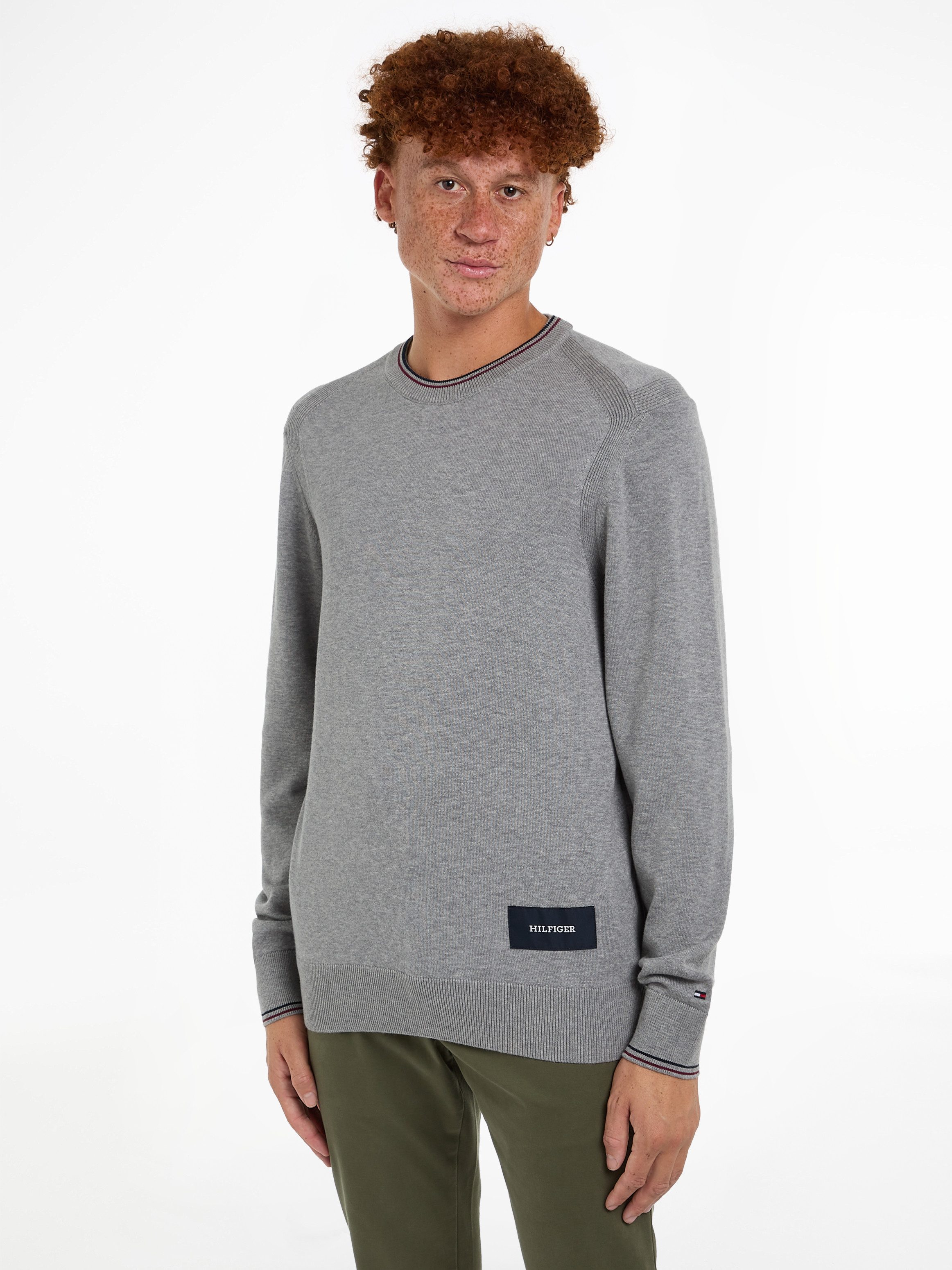 Tommy Hilfiger Rundhalspullover RWB COTTON CREW günstig online kaufen