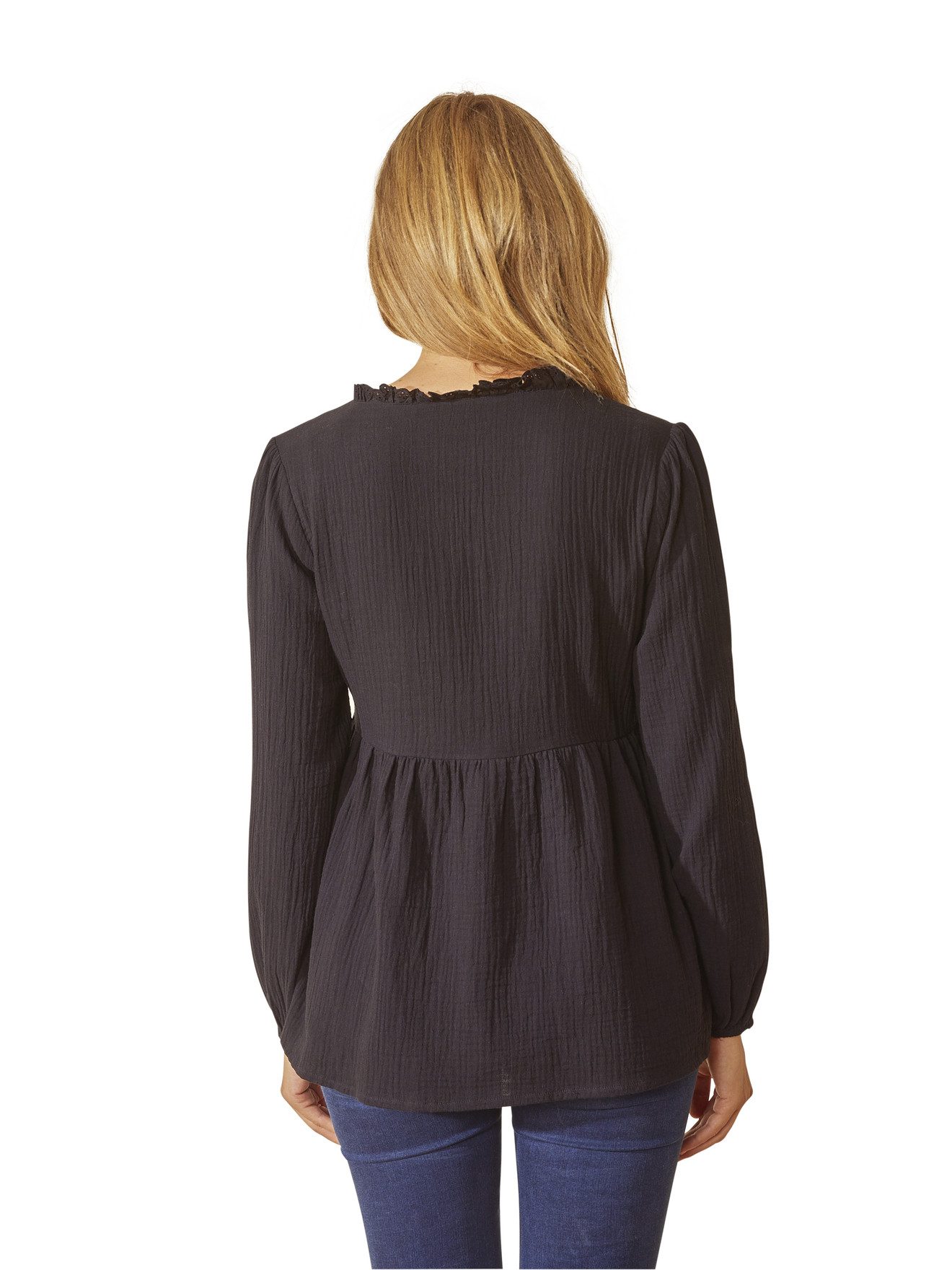 vertbaudet Umstandsbluse Musselin-Bluse, Schwangerschaft & Stillzeit