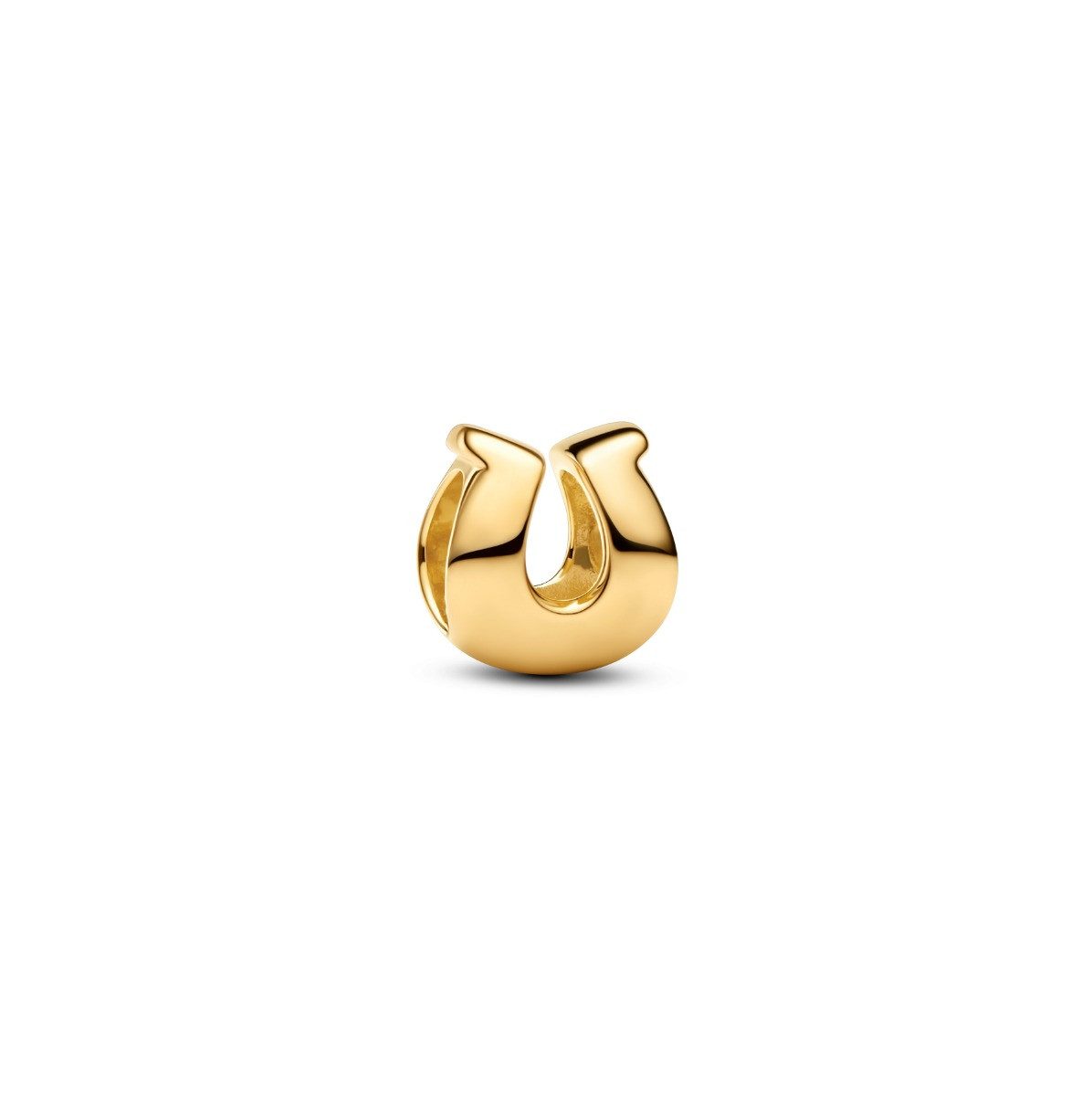 Pandora Charm-Einhänger Pandora Mini-Charm Damen Hufeisen 14 Karat Vergoldet 764517C00