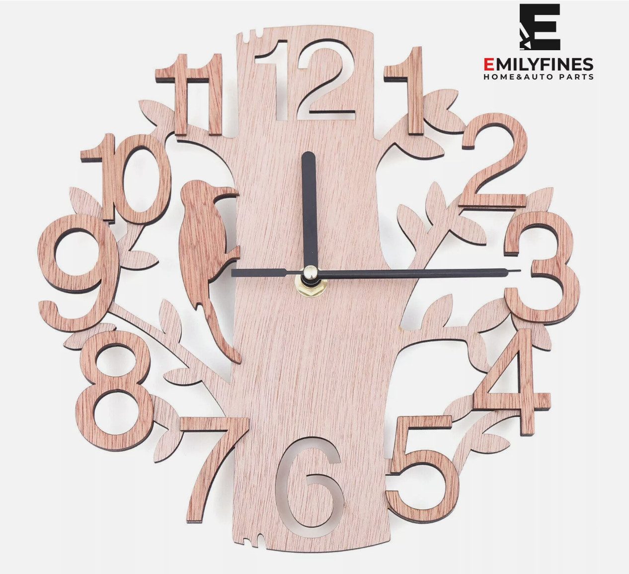 Stelby Wanduhr Vintage Wanduhr aus Holz – Rund, 23 cm, lautlos, dekorativ​ günstig online kaufen