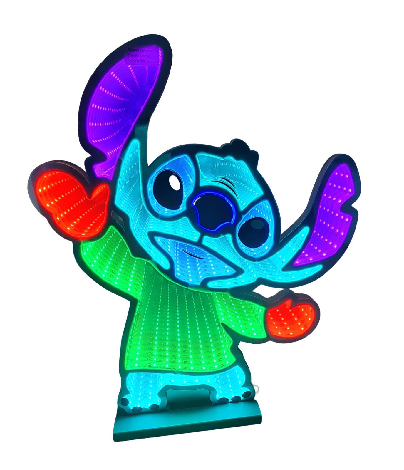 Disney LED Dekofigur Infinity Lights Disney Stitch tanzend LED Weihnachtsdeko 3D Effekt, LED fest integriert