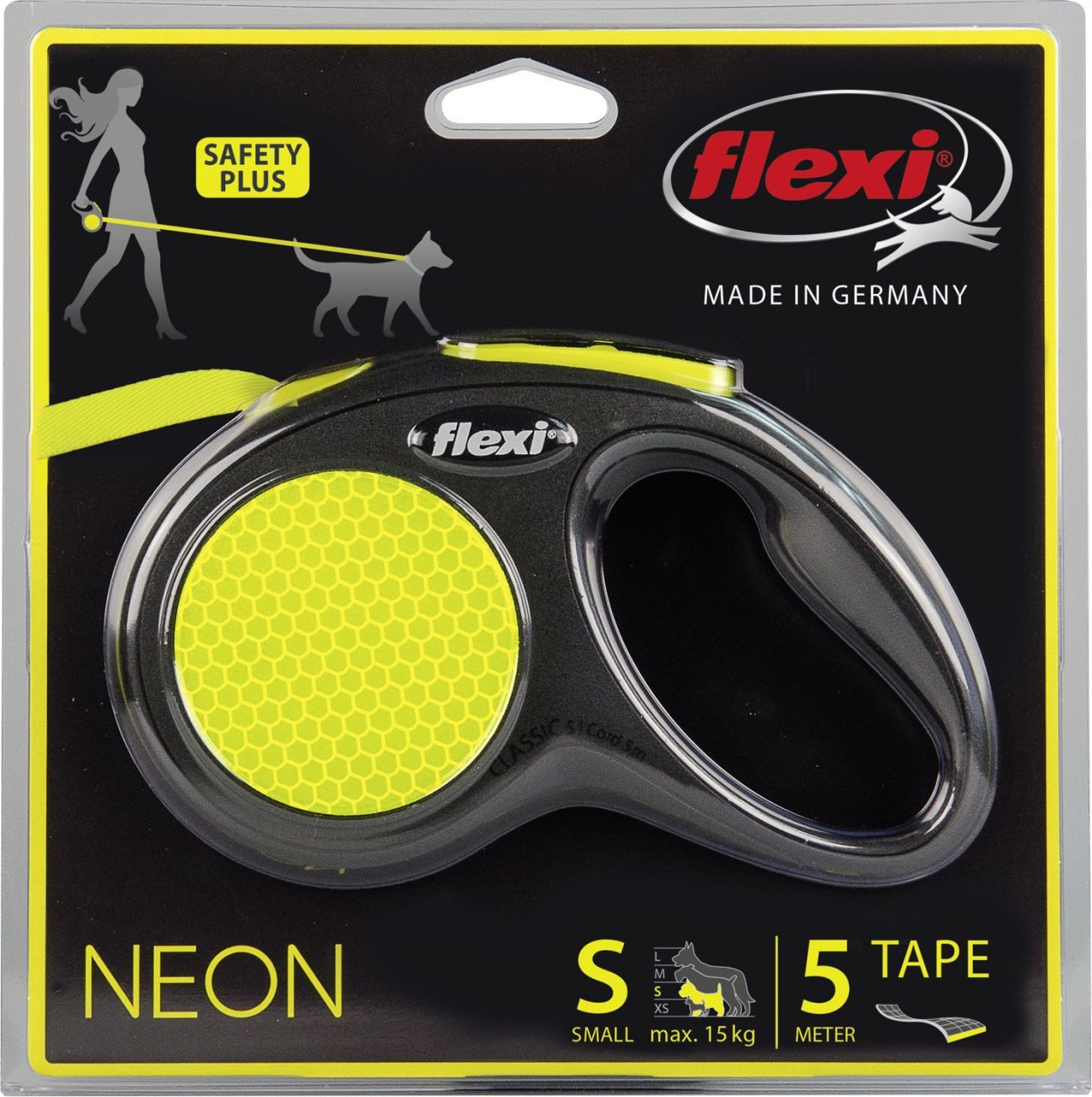 flexi Hundeleine Flexi Hundeleine New Classic S neongelb, Gurt, Leinen