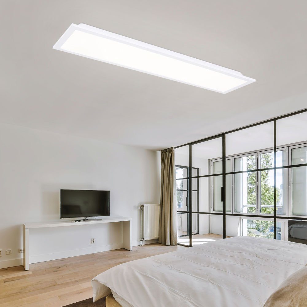 Globo LED Deckenleuchte, LED-Leuchtmittel fest verbaut, Deckenleuchte Wohnzimmerlampe aus Deckenpanel Deckenlampe Aufbaupanel Warmweiß