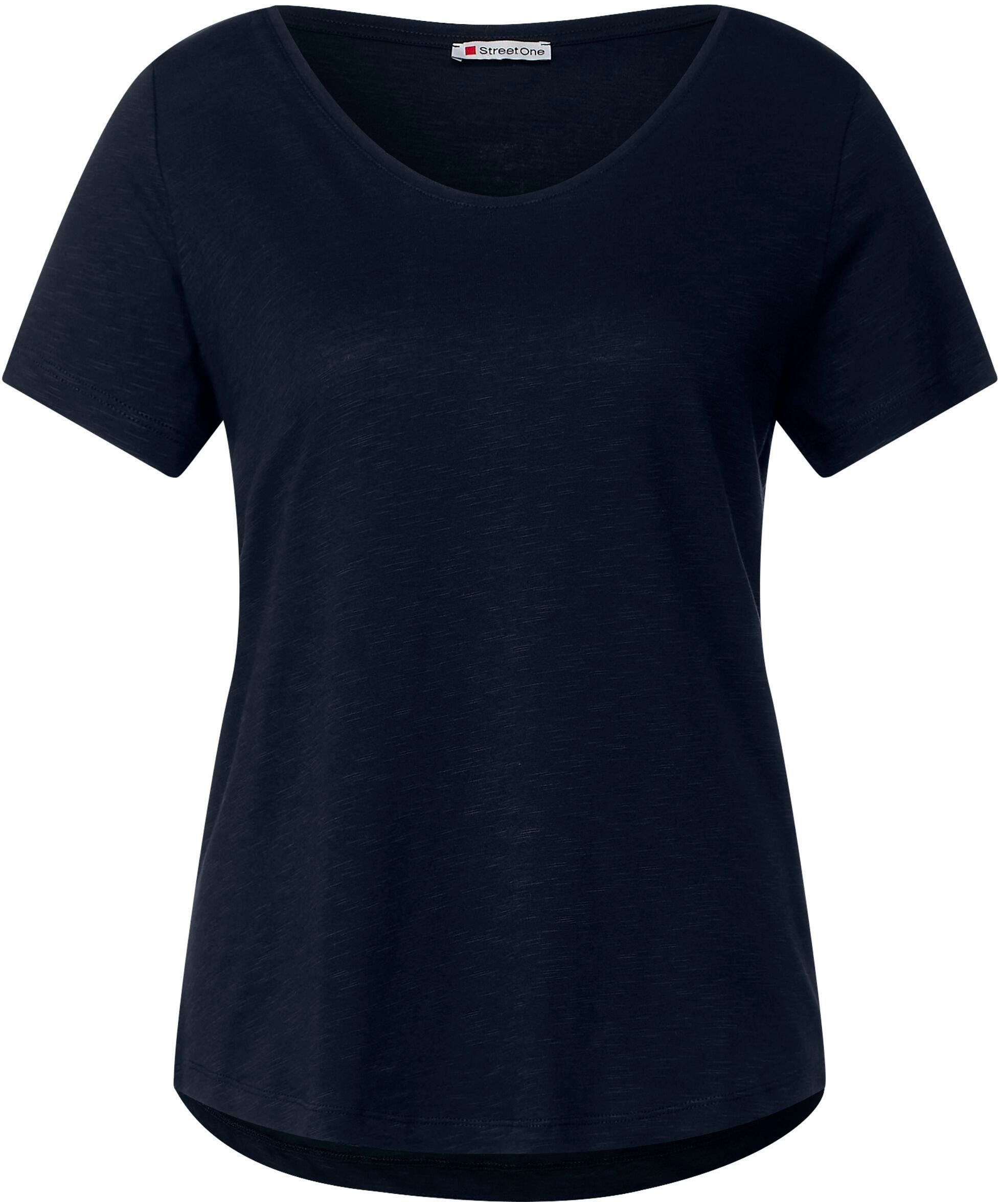 Style mit Rundhalsausschnitt marine T-Shirt STREET Gerda ONE
