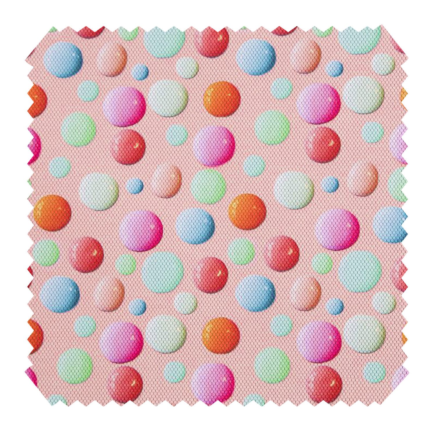 novely® Stoff PÜNKTCHEN Bunter Polsterstoff für Kinder mit Punkten, Wabenstruktur, Robust, Velours, Meterware, 1lfm