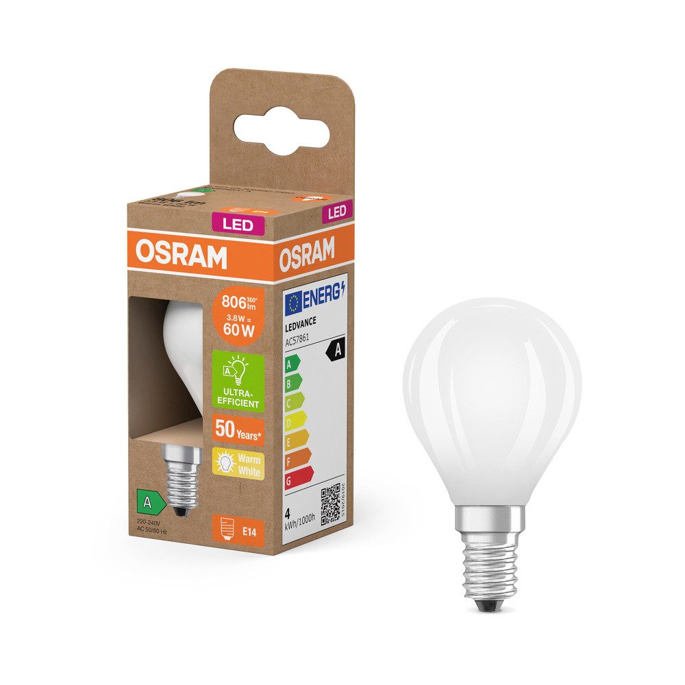 Osram LED-Leuchtmittel OSRAM HOMELIGHTING 4099854255816 LED EEK A (A - G) E14 Tropfenform 3.8