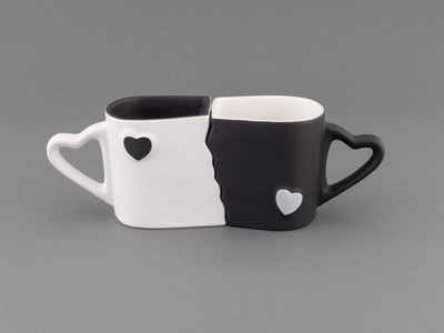 Hanseküche Tasse Kaffeebecher Set aus hochwertiger Keramik, Keramik, Optimales Volumen, Modernes Design