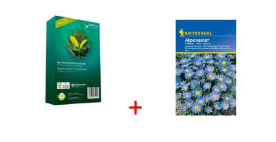 Smart Soil Technologies Blumenerde - und Grünpflanzen BIO 5 L + Alpenasternsamen Hellblau, (1-St)