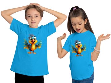 MyDesign24 T-Shirt Kinder Wildtier Print Shirt bedruckt - Baby Vogel Baumwollshirt mit Aufdruck, i271