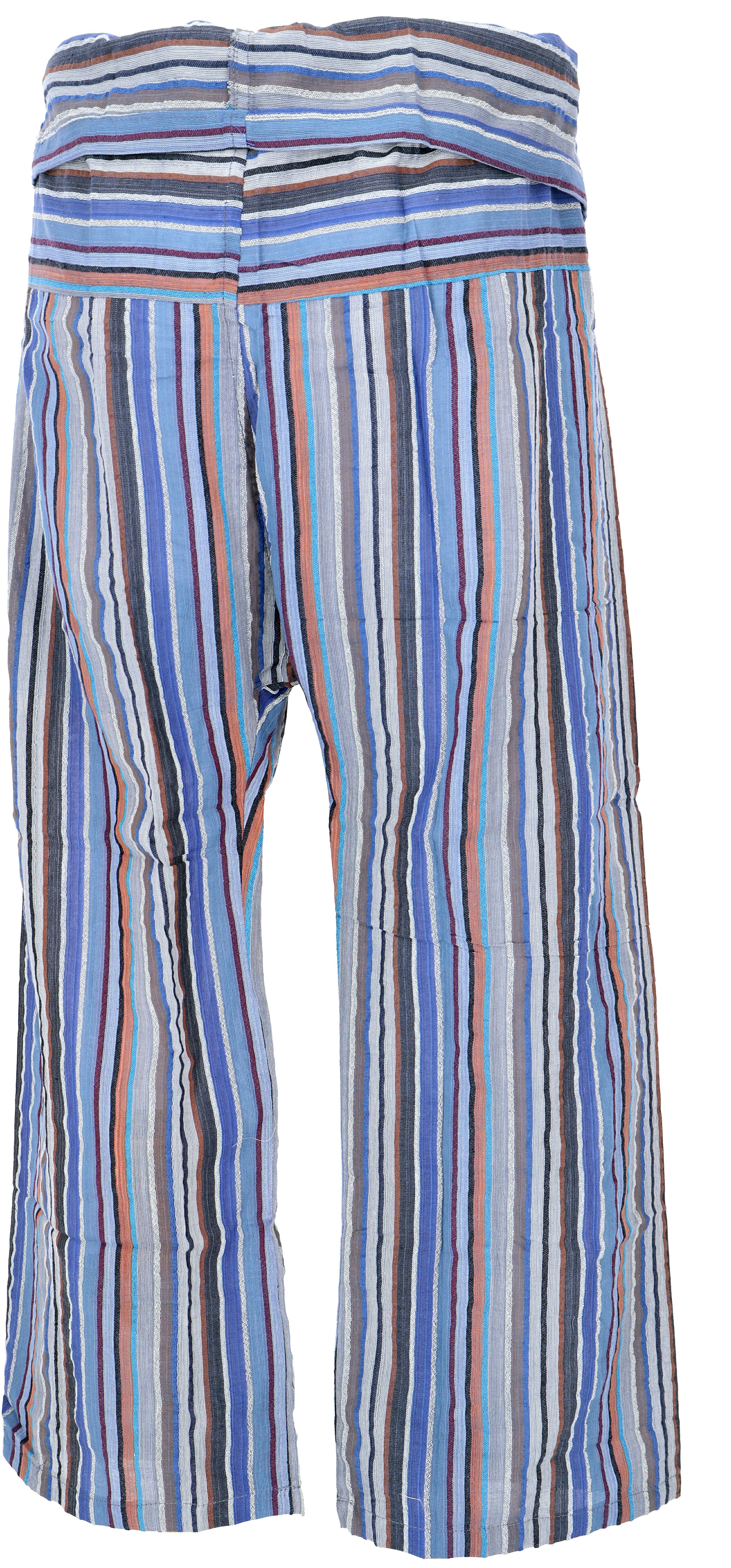 Guru-Shop Relaxhose Thai Fischerhose aus gestreift gewebter, feiner.. Ethno Style, alternative Bekleidung