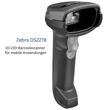 ZEBRA DS2278 Barcodescanner Bluetooth Barcodelesegerät mit Akku inkl. Kit mobiler Scanner, (Bluetooth, Inkl. Lade-/Übertragungsstation)