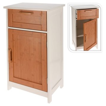 Bathroom Solutions Sideboard Schrank mit Tür und Schublade MDF (1 St)